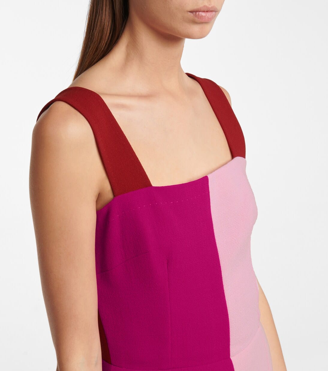 Dolce & Gabbana farbblockiertes ärmelloses Midi-Kleid