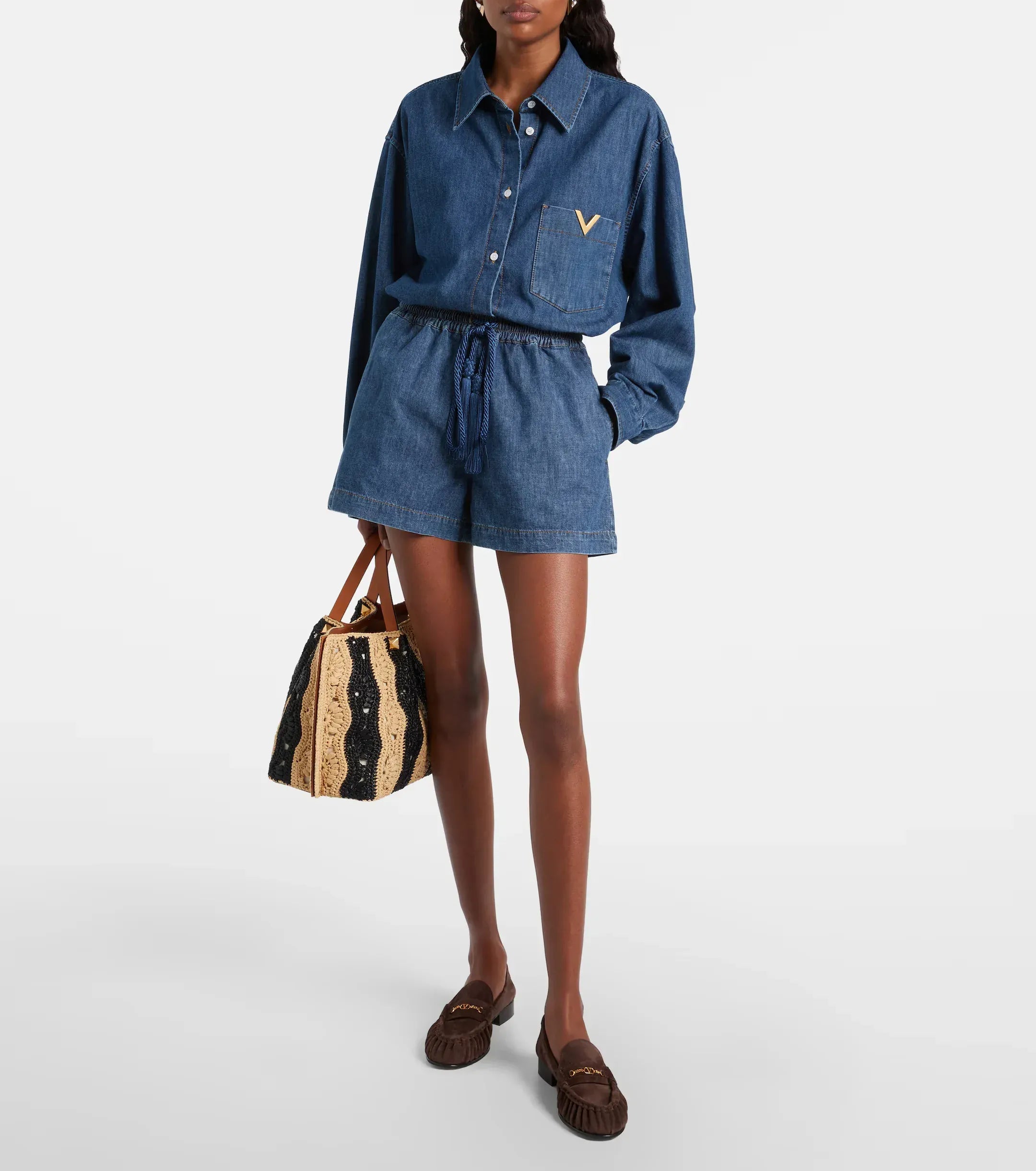 VLogo 麂皮乐福鞋 - alternate view