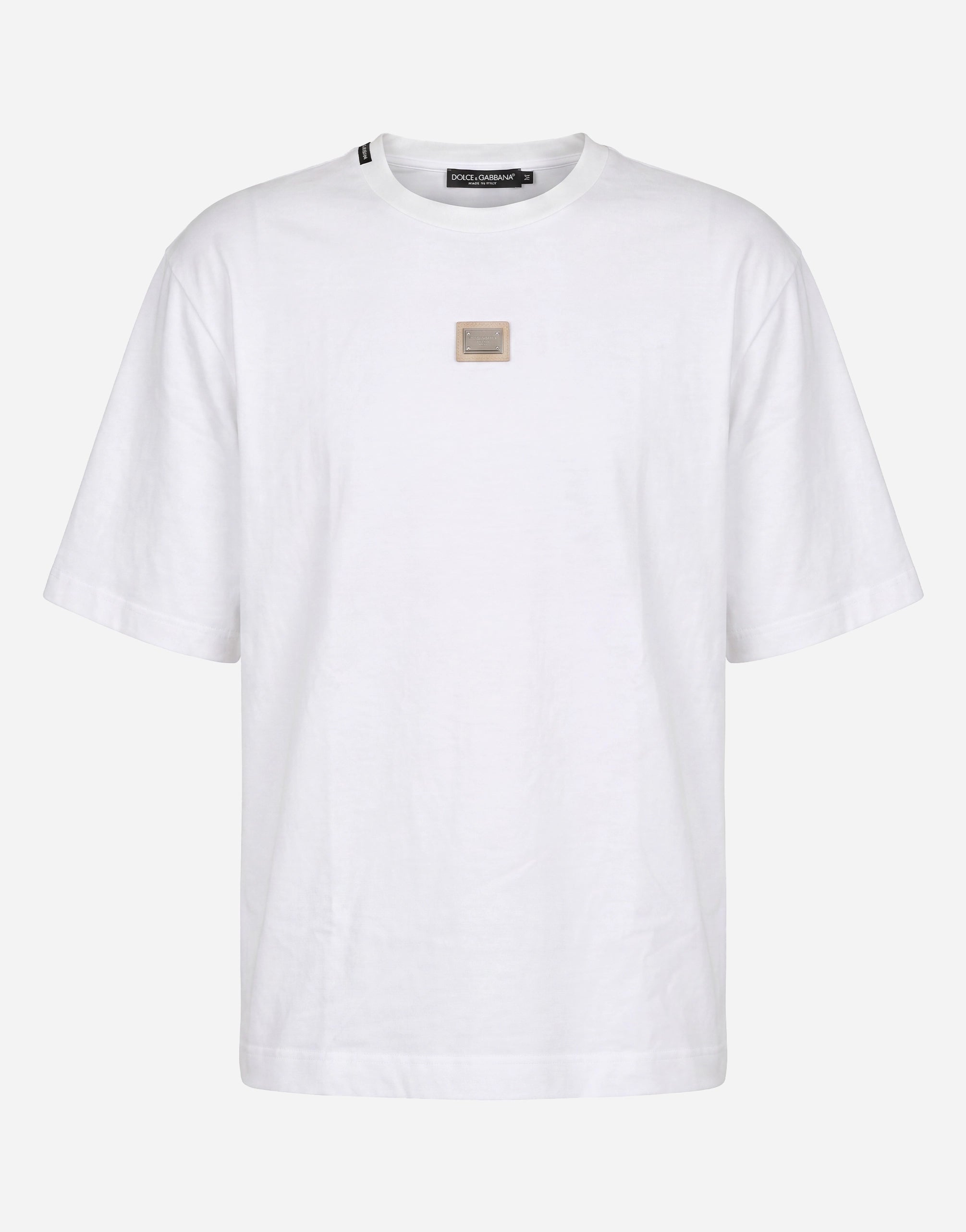 Dolce & Gabbana Logo-Plakette Baumwoll-T-Shirt