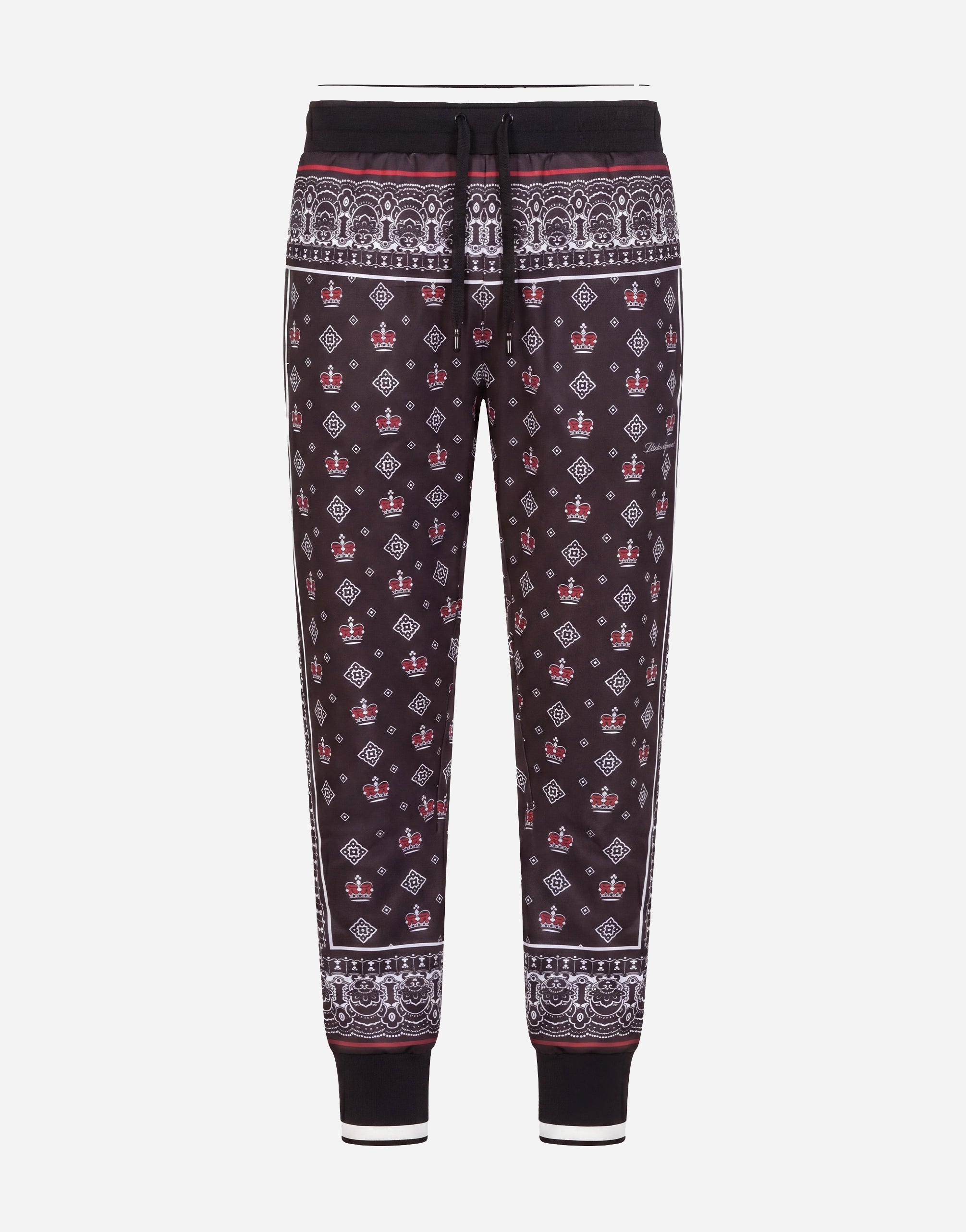 Dolce & Gabbana All-Over Crown and Bandana Print Track Pants