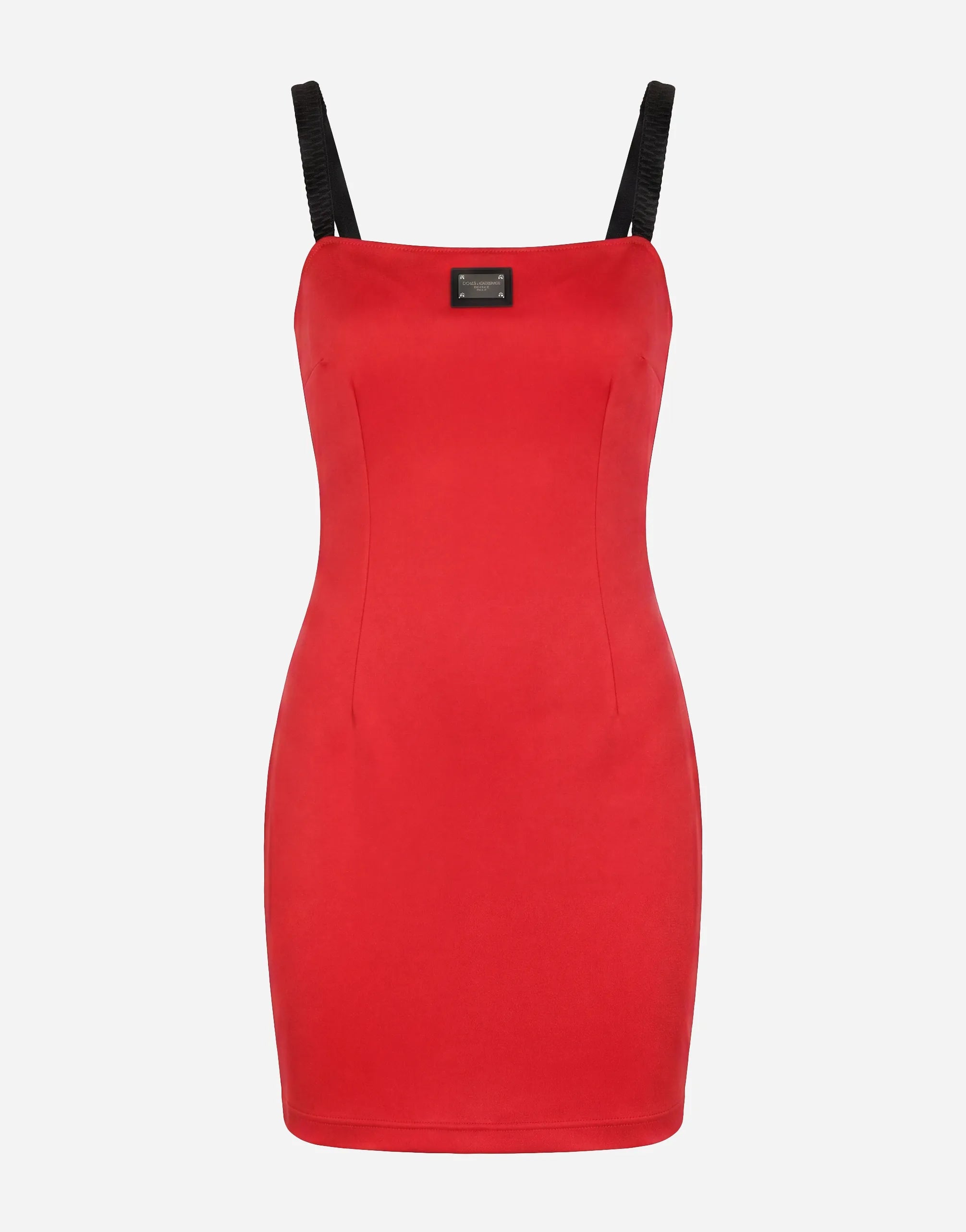 Logo Plaque Bodycon Mini Dress