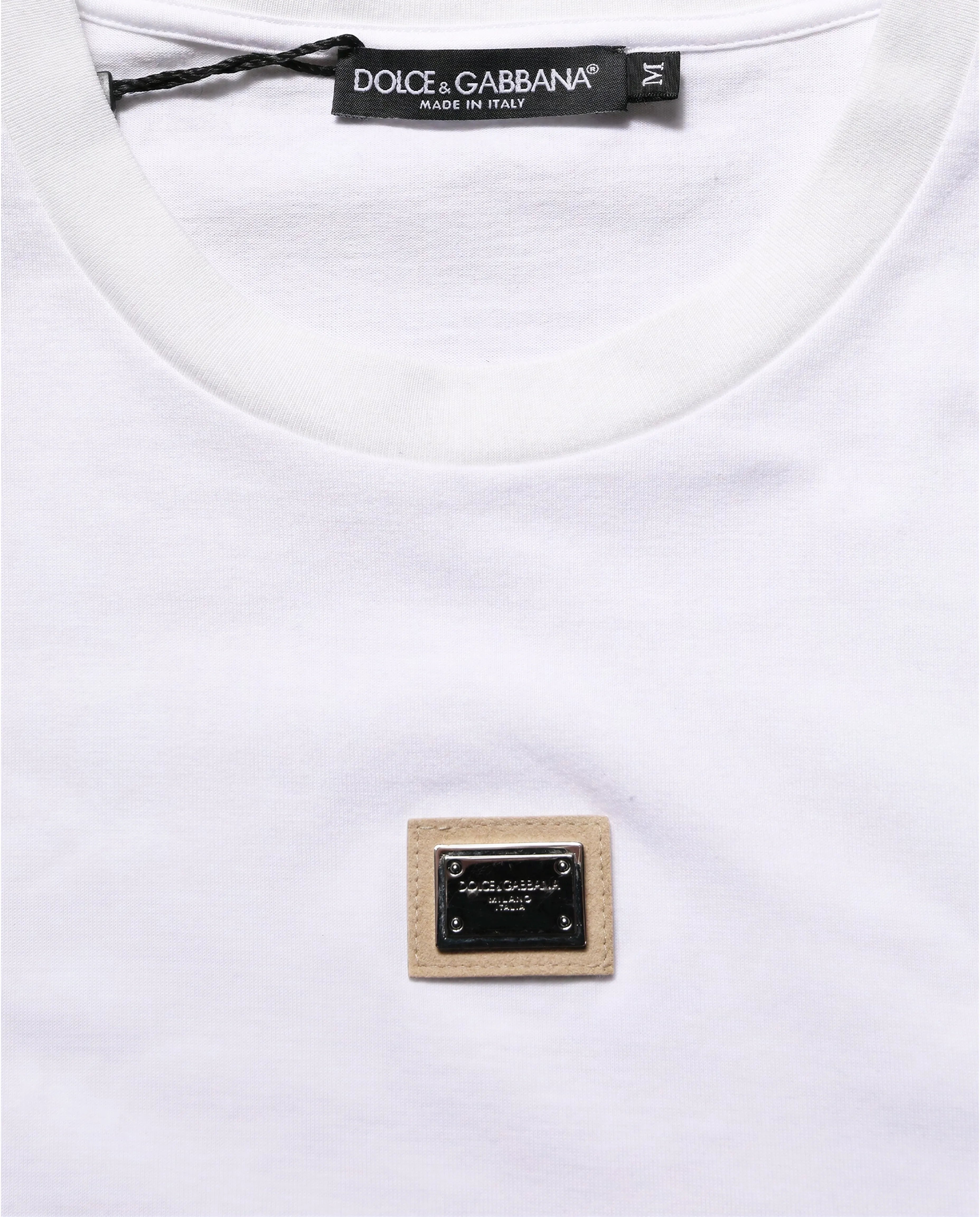 Dolce & Gabbana Logo-Plakette Baumwoll-T-Shirt