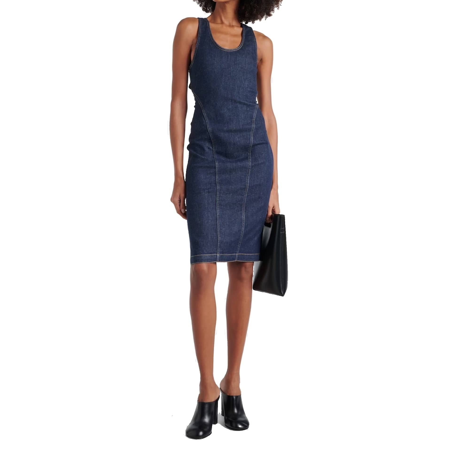 Alaïa Alaia Sculpt Denim Dress