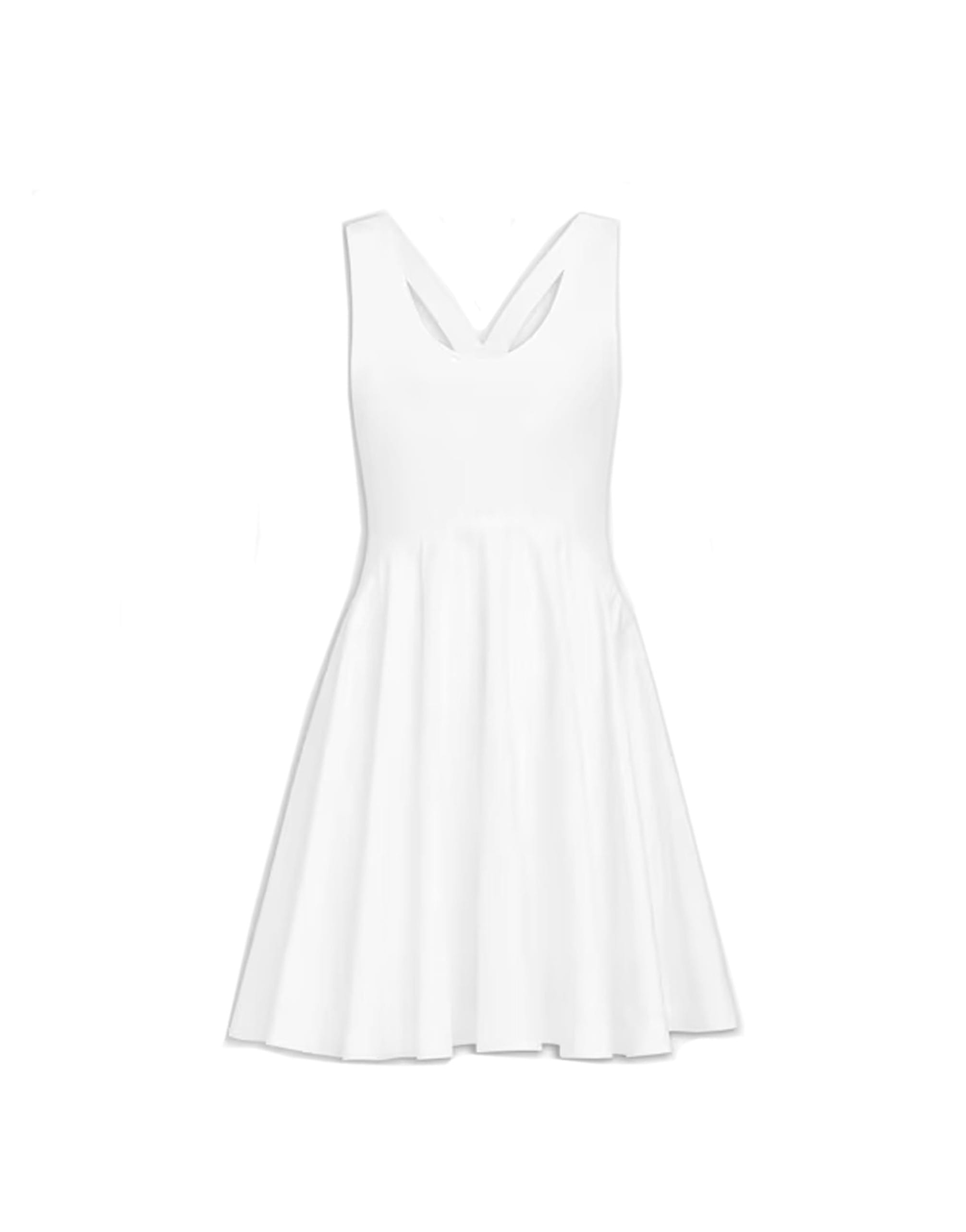 Alaïa Cotton Mini Dress With Deep Neck