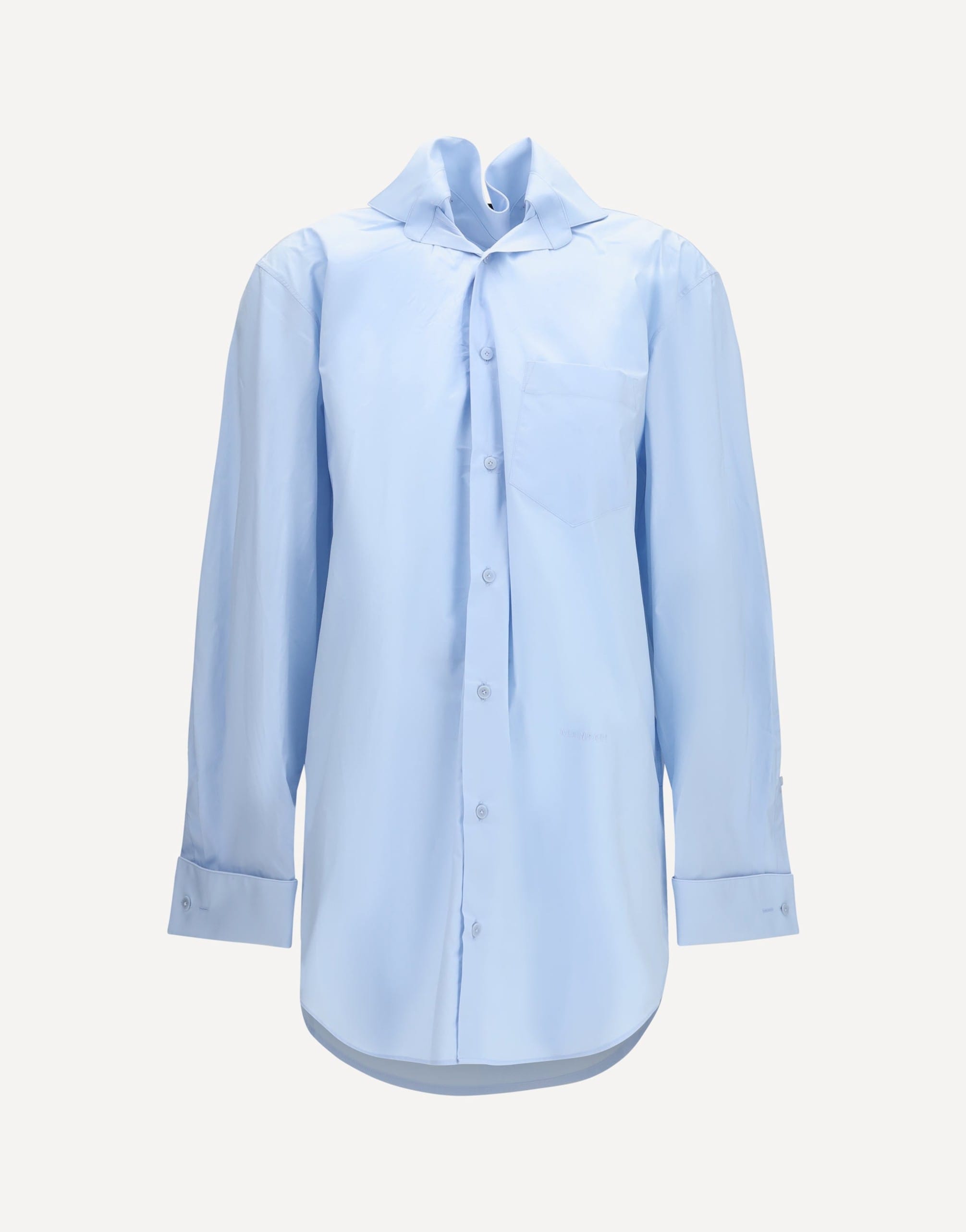 ALAINPAUL Elasticated Collar Long Sleeve Shirt