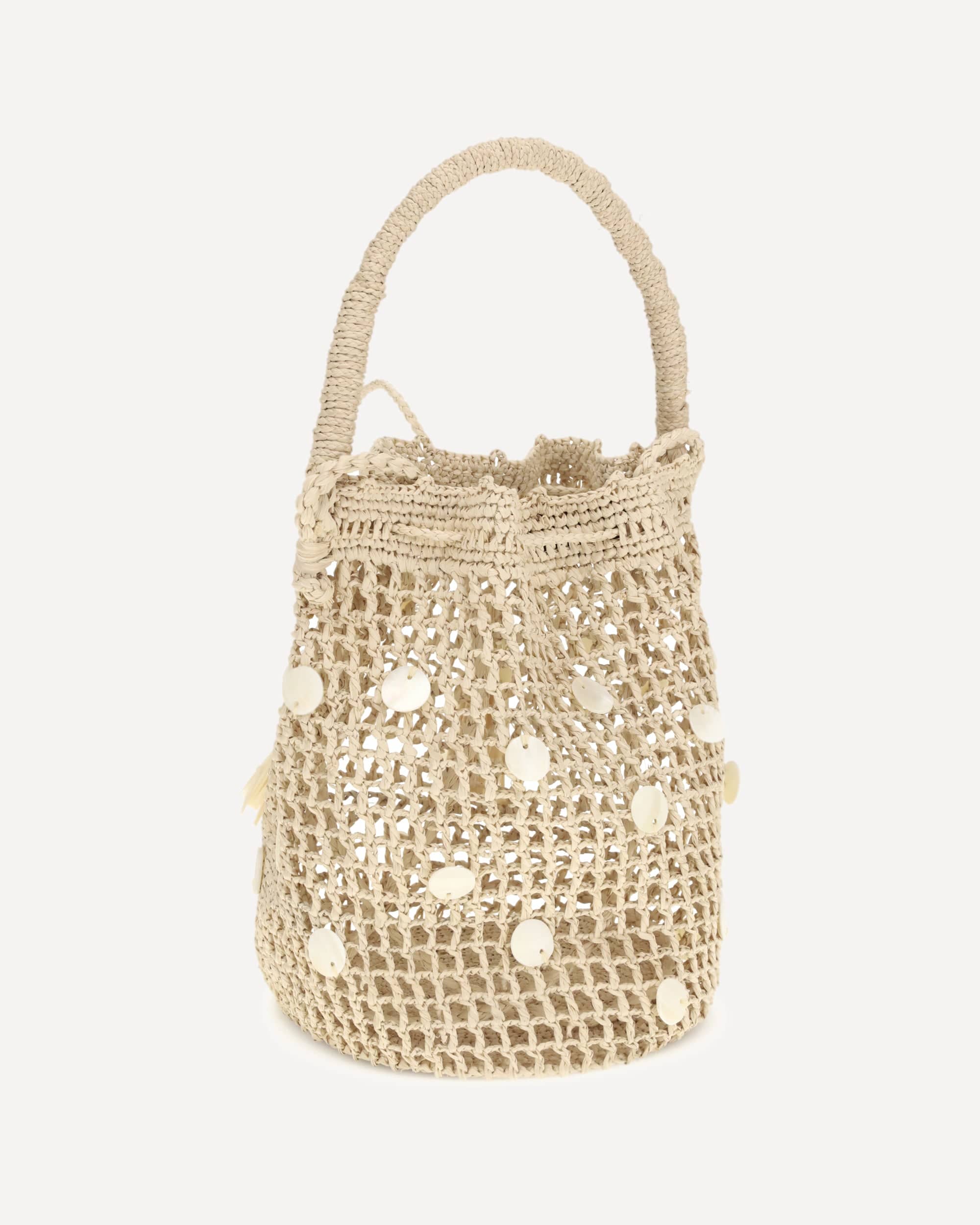 Alanui Precious Moments Raffia Bucket Bag