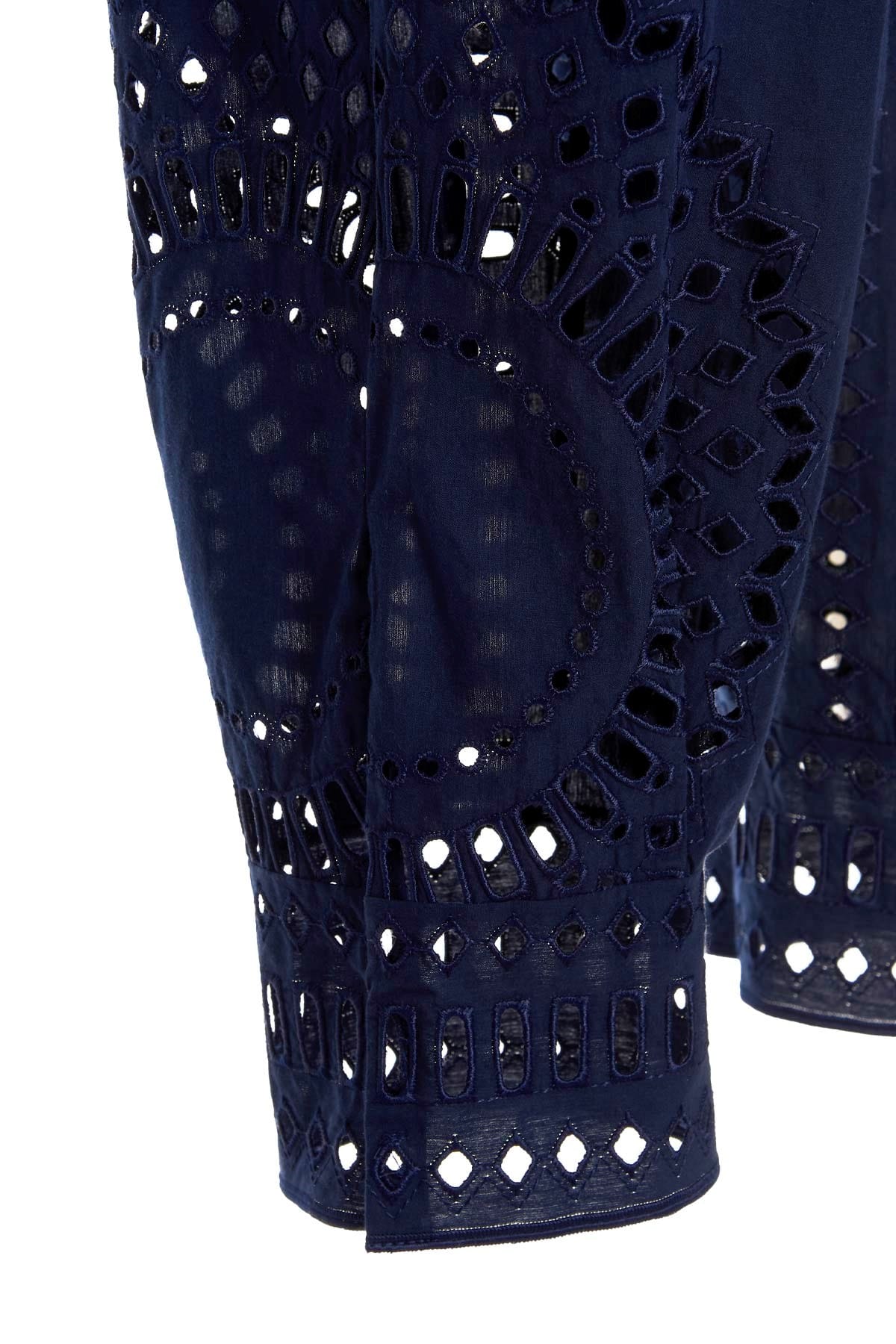 Alberta Ferretti Alberta Ferretti Embroidered Cotton Blend Pants