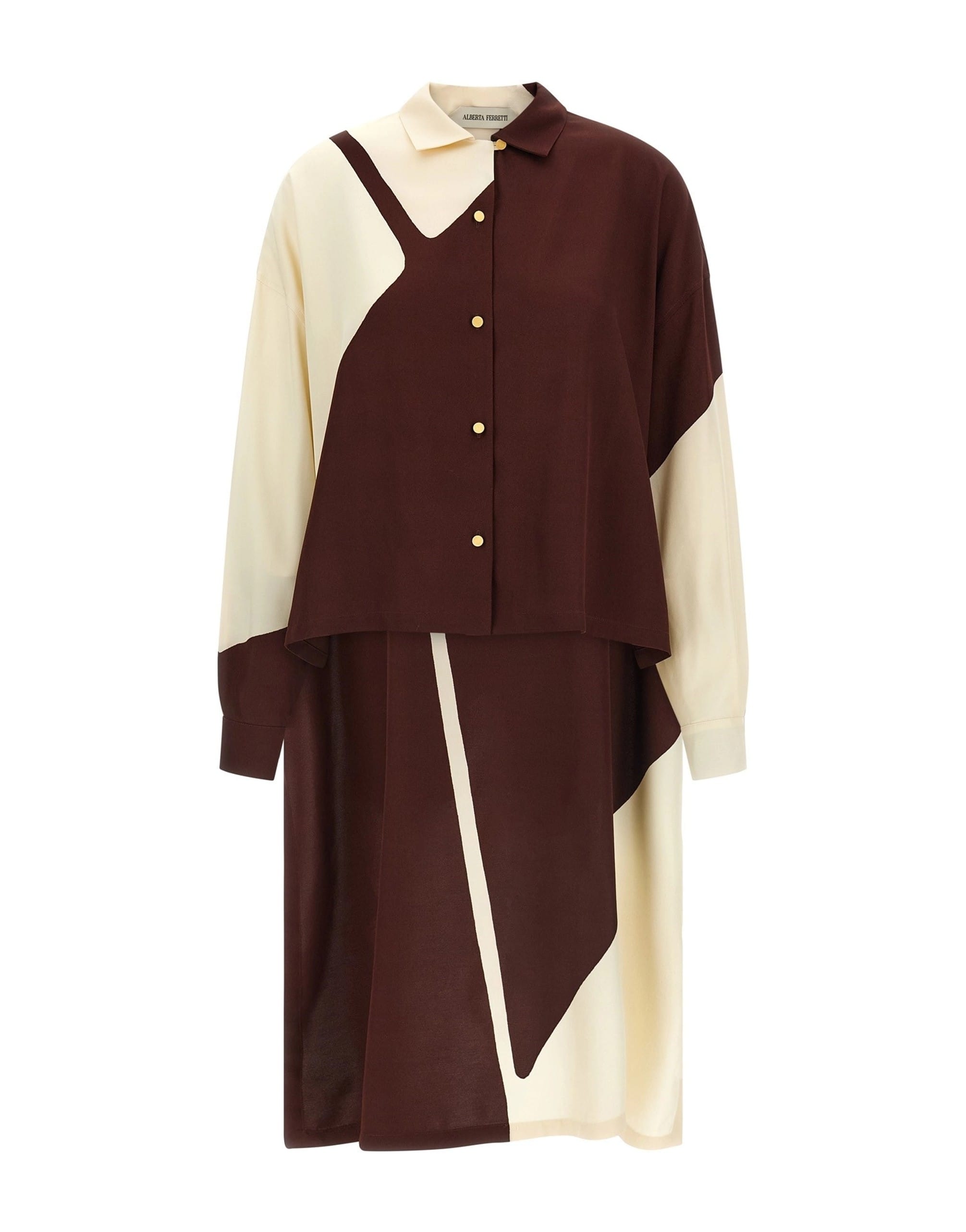 Alberta Ferretti Alberta Ferretti Graphic Color Block Shirt