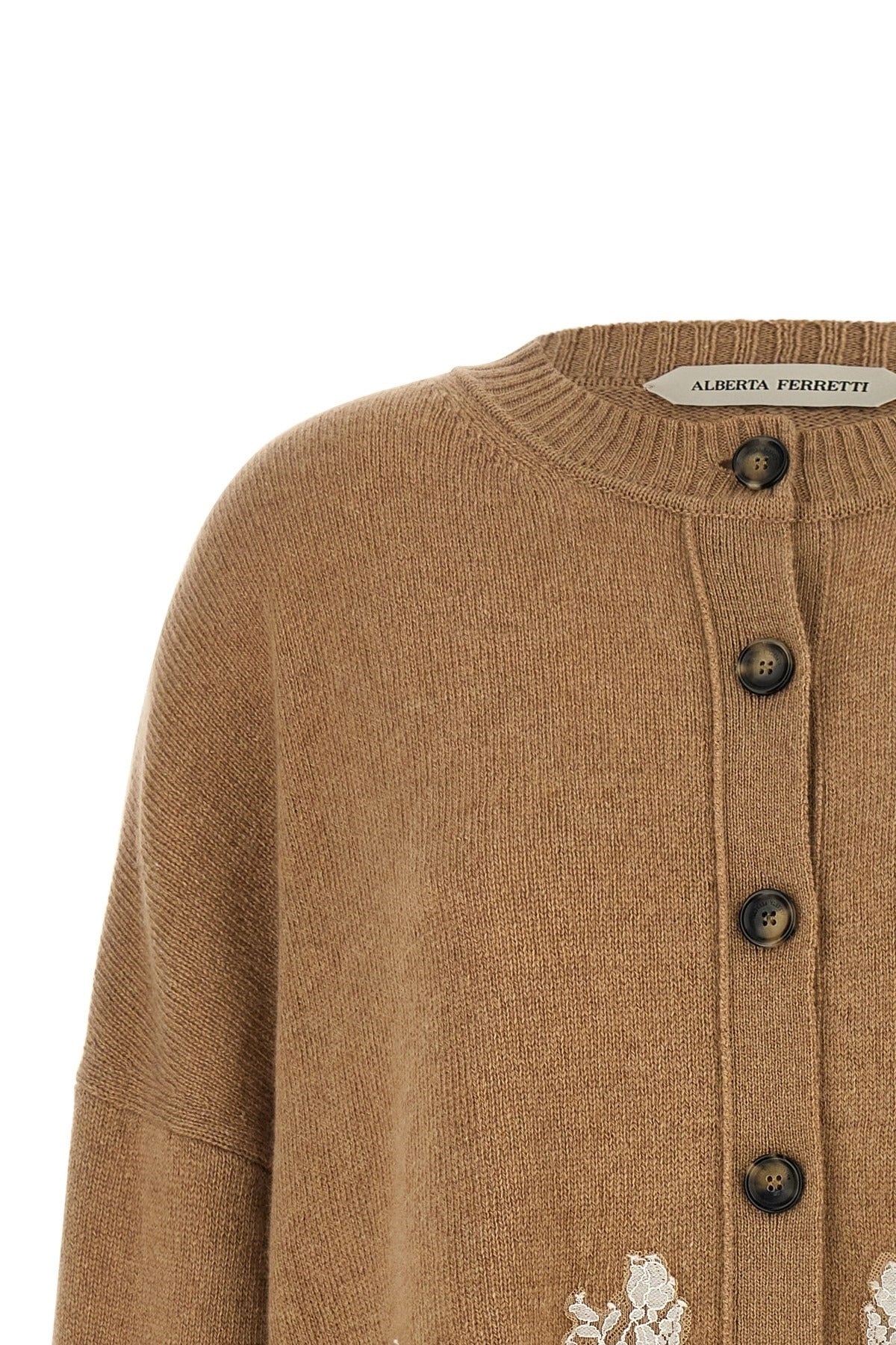 Alberta Ferretti Lace Insert Cardigan