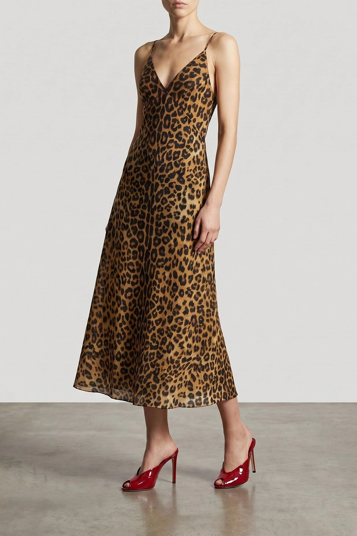 Alberta Ferretti Alberta Ferretti Leopard-Print Silk Organza Dress