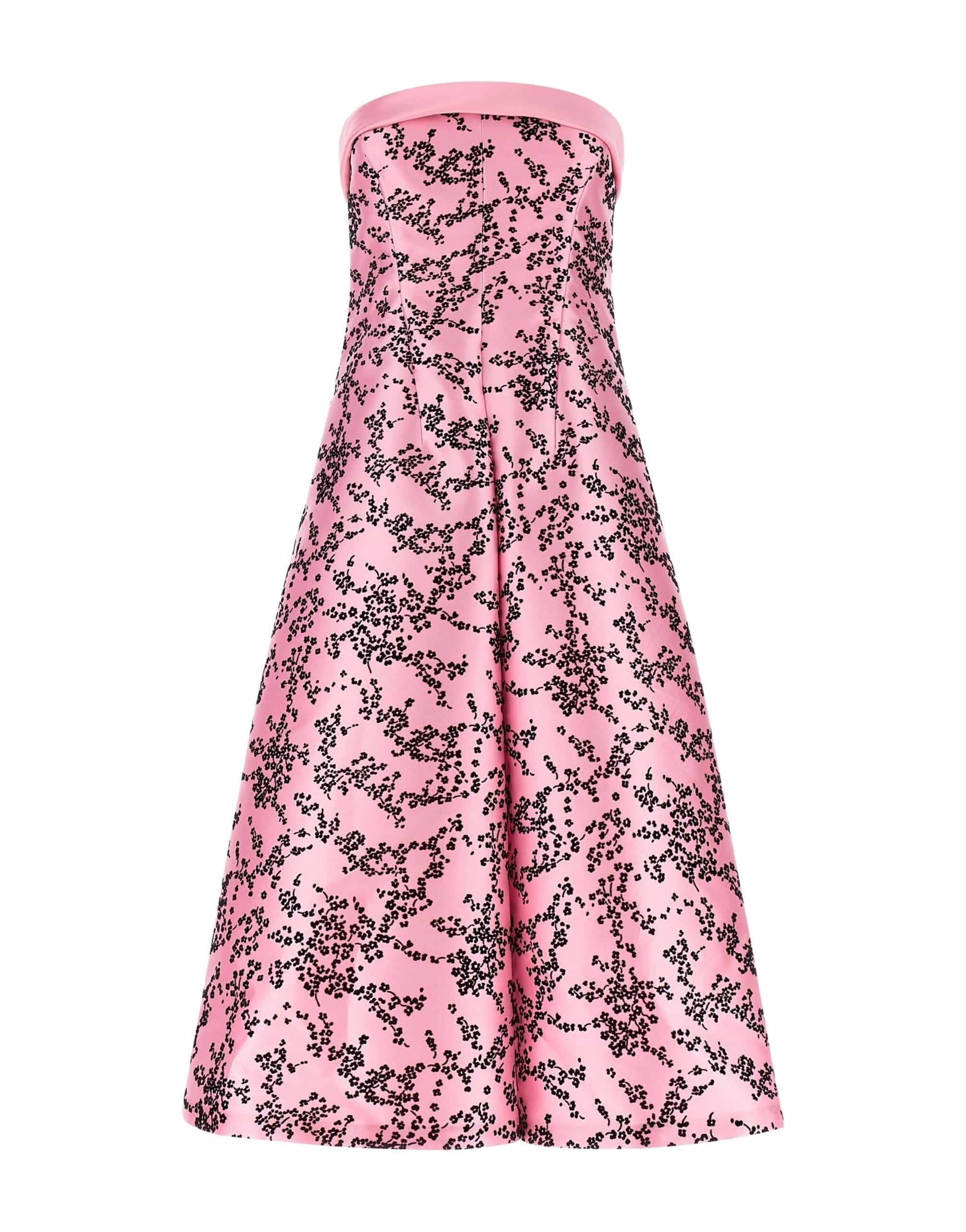 Alberta Ferretti Mikado Floreale Midi Dress