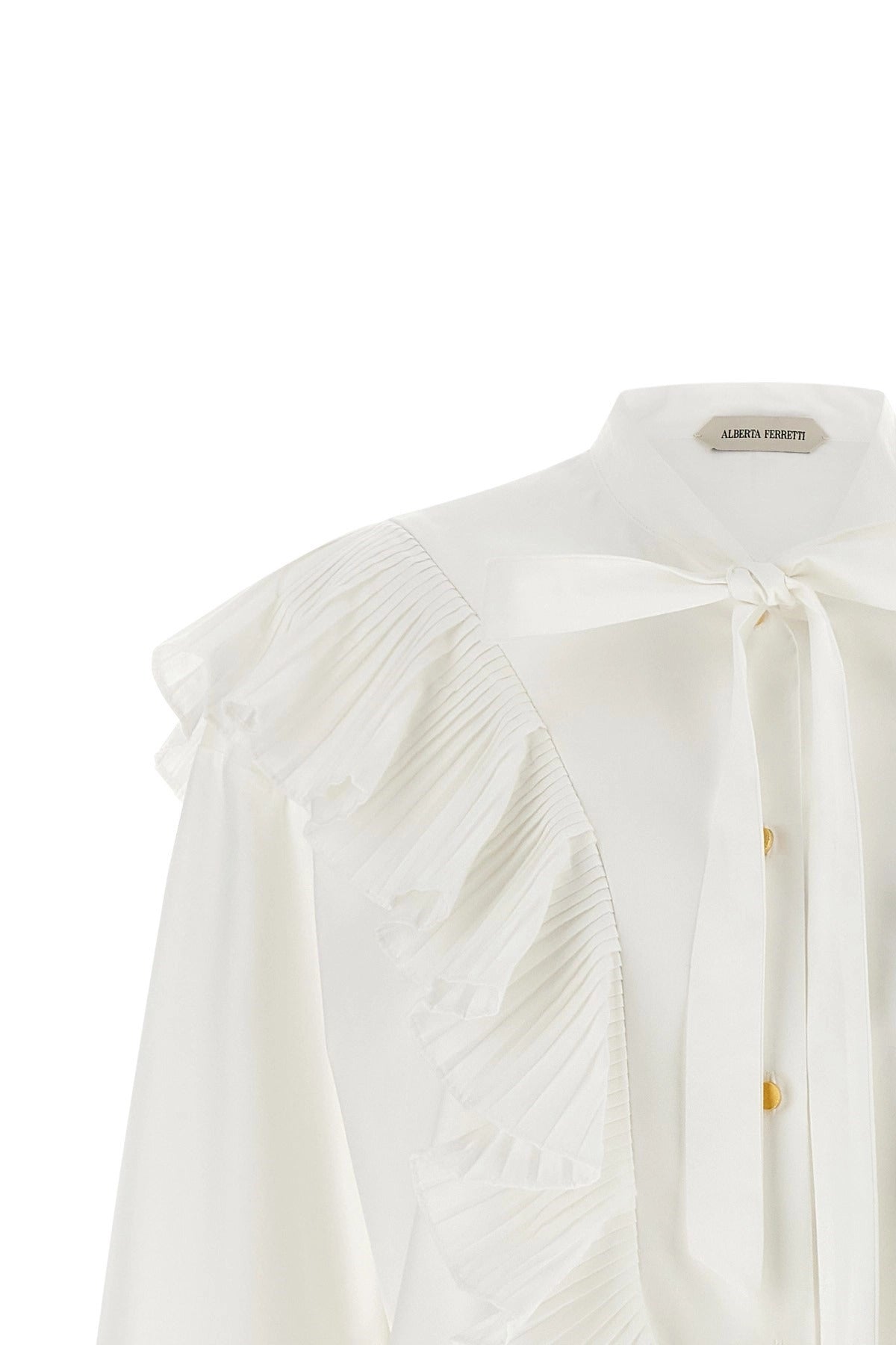 Alberta Ferretti Pleated Ruffle Shirt
