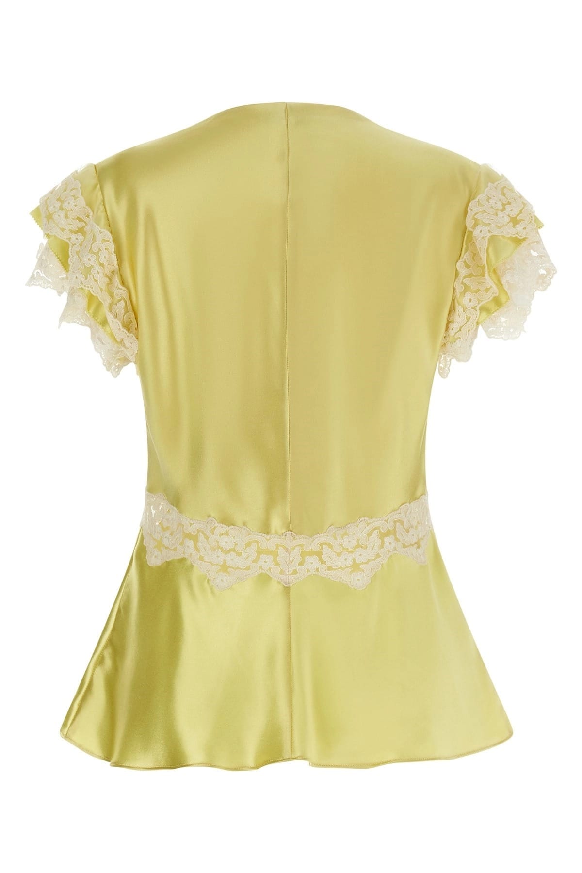 Alberta Ferretti Alberta Ferretti Satin Lace Insert Top