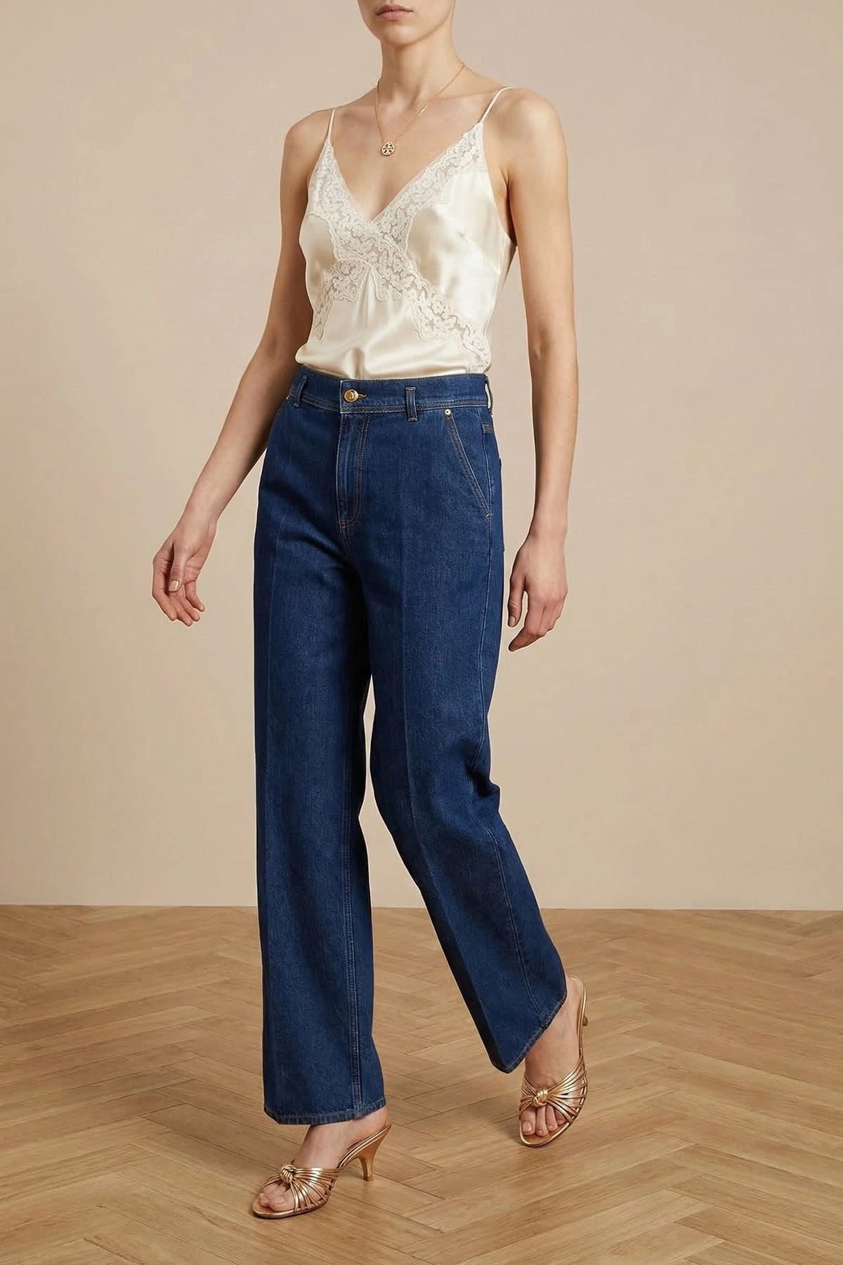 Alberta Ferretti Alberta Ferretti Satin Lace Top