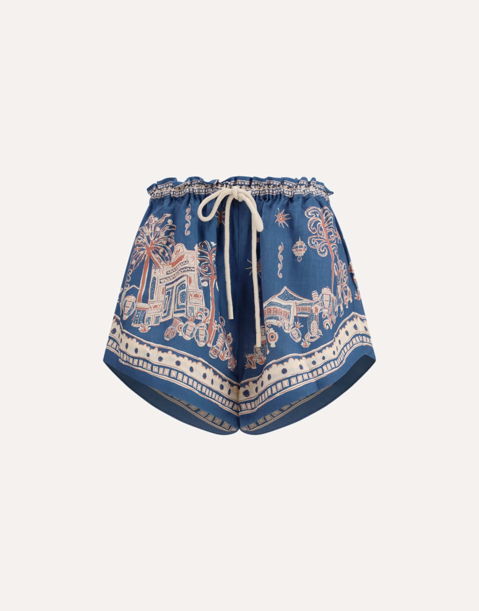 Alemais Acacia Printed Linen Shorts