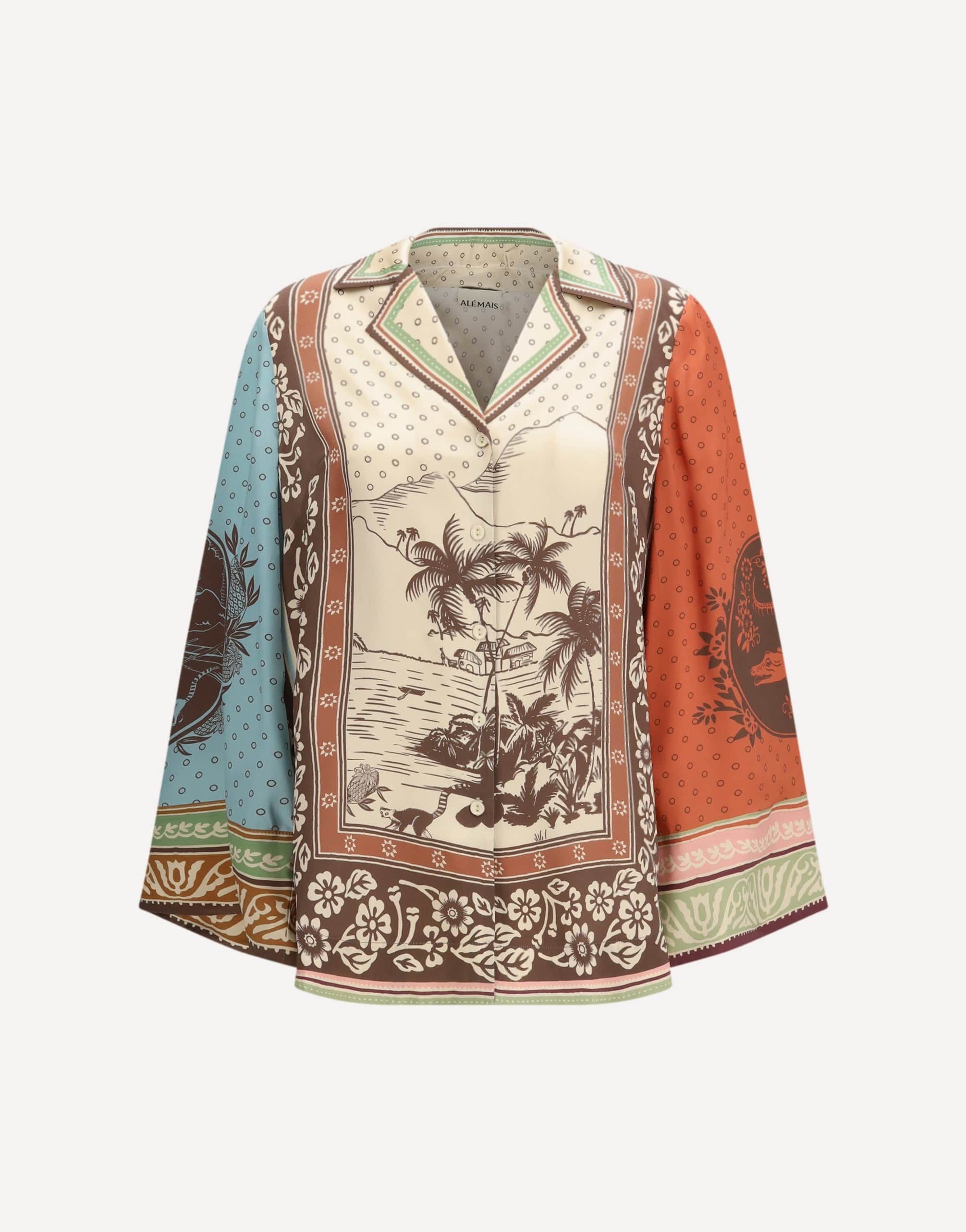 Alemais Alberta Silk Camp Collar Shirt