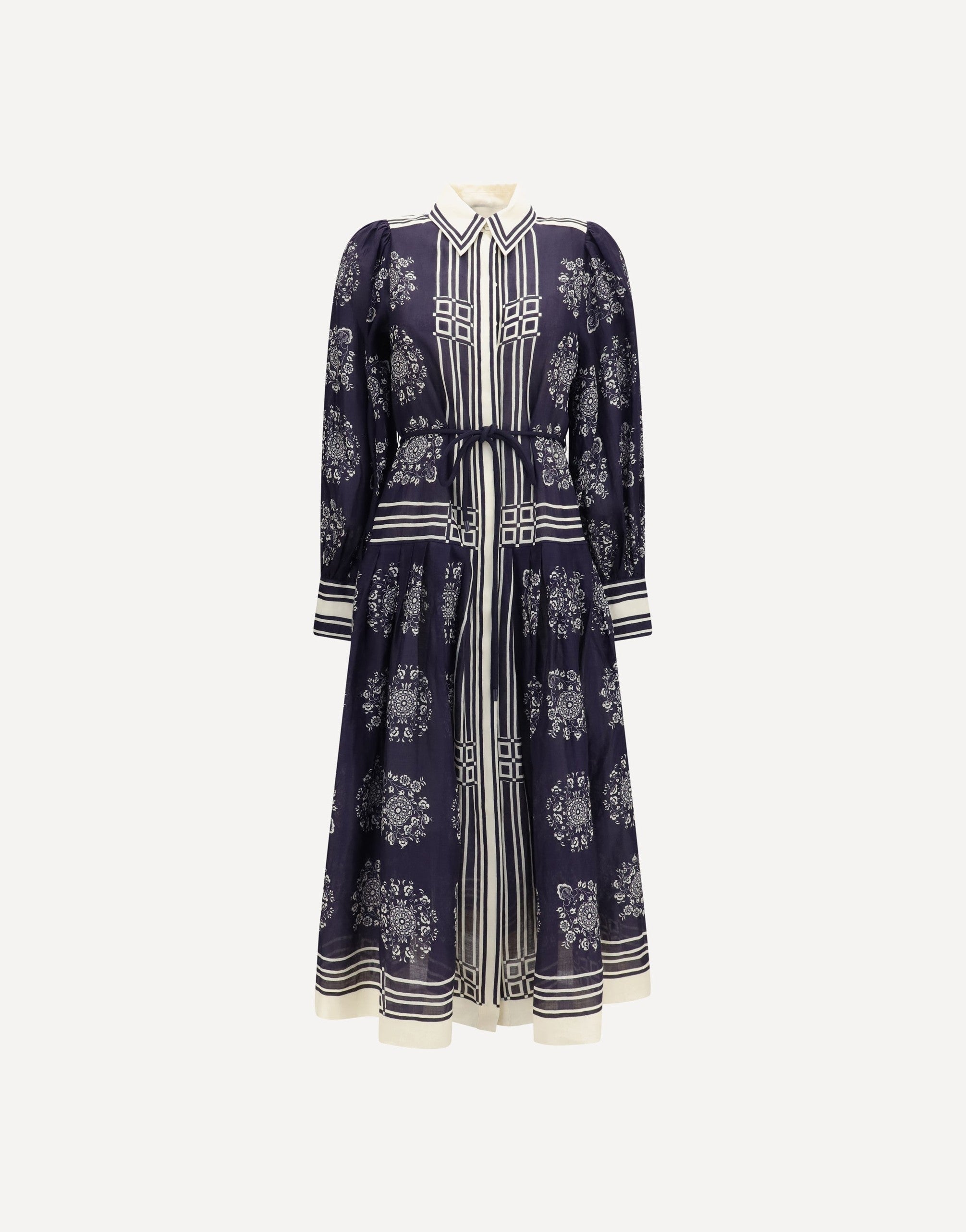 Alemais Banderra Midi-Hemdblusenkleid mit Blumenprint