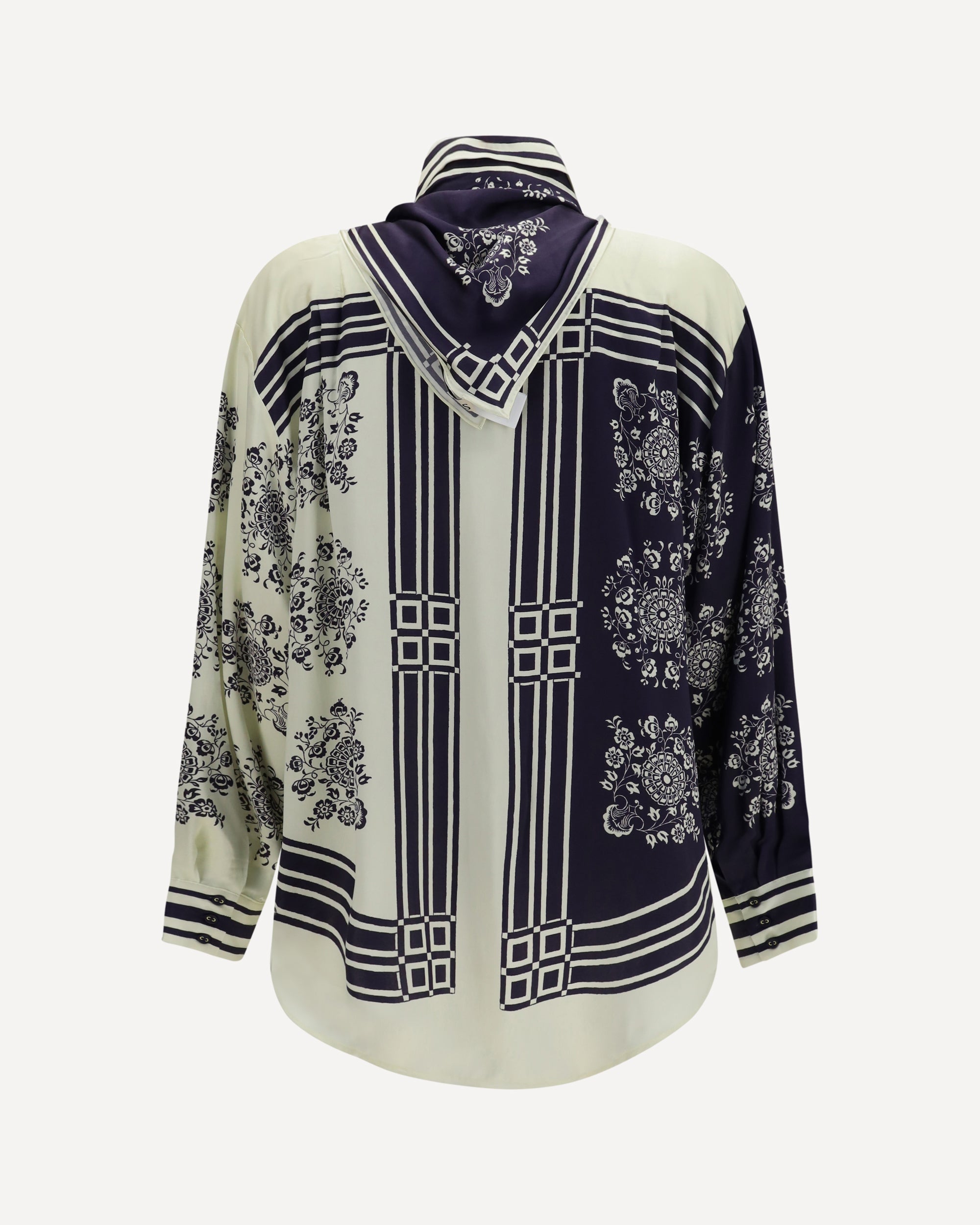 Alemais Banderra Silk Shirt With Scarf