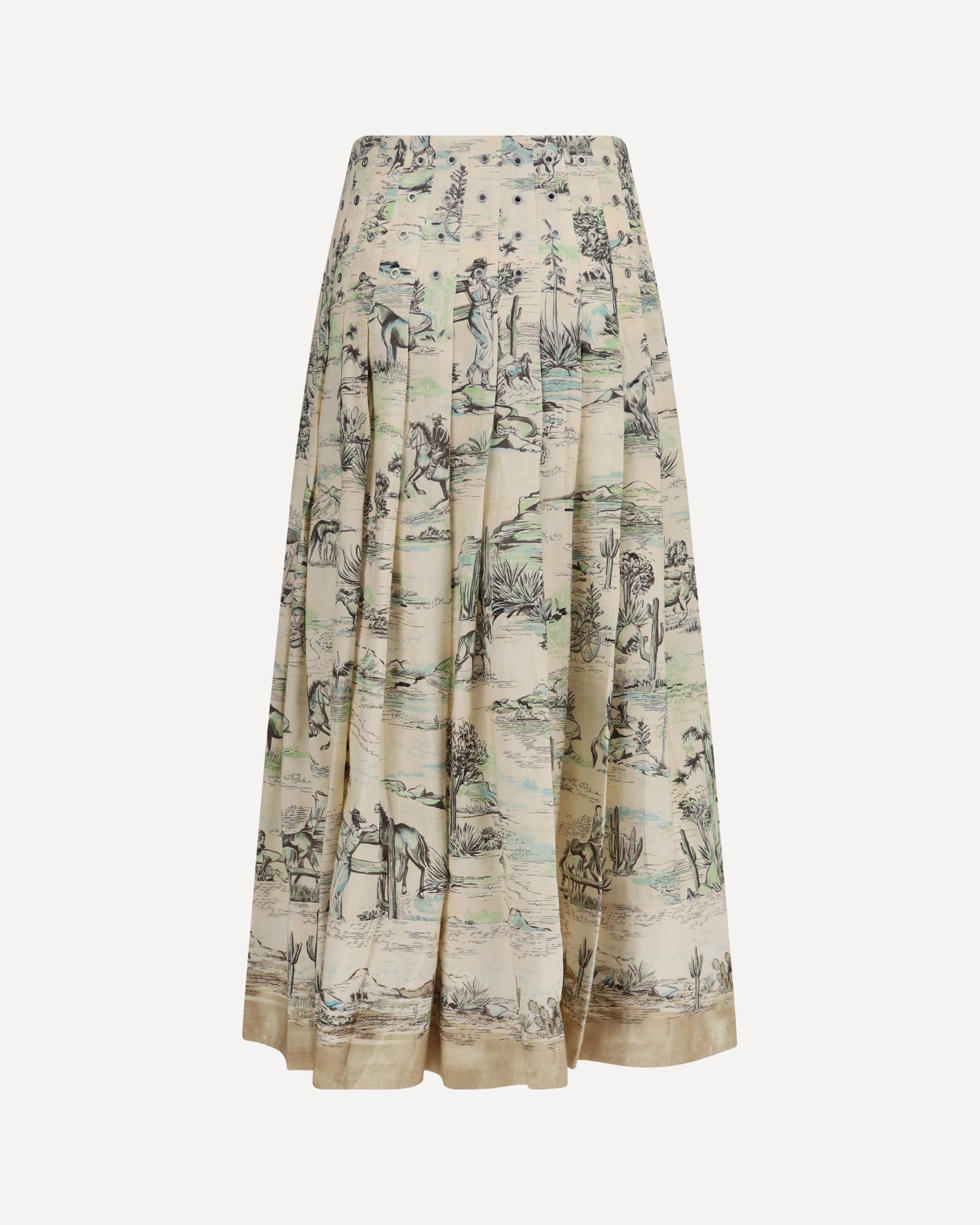Alemais Scout Linen Midi Skirt
