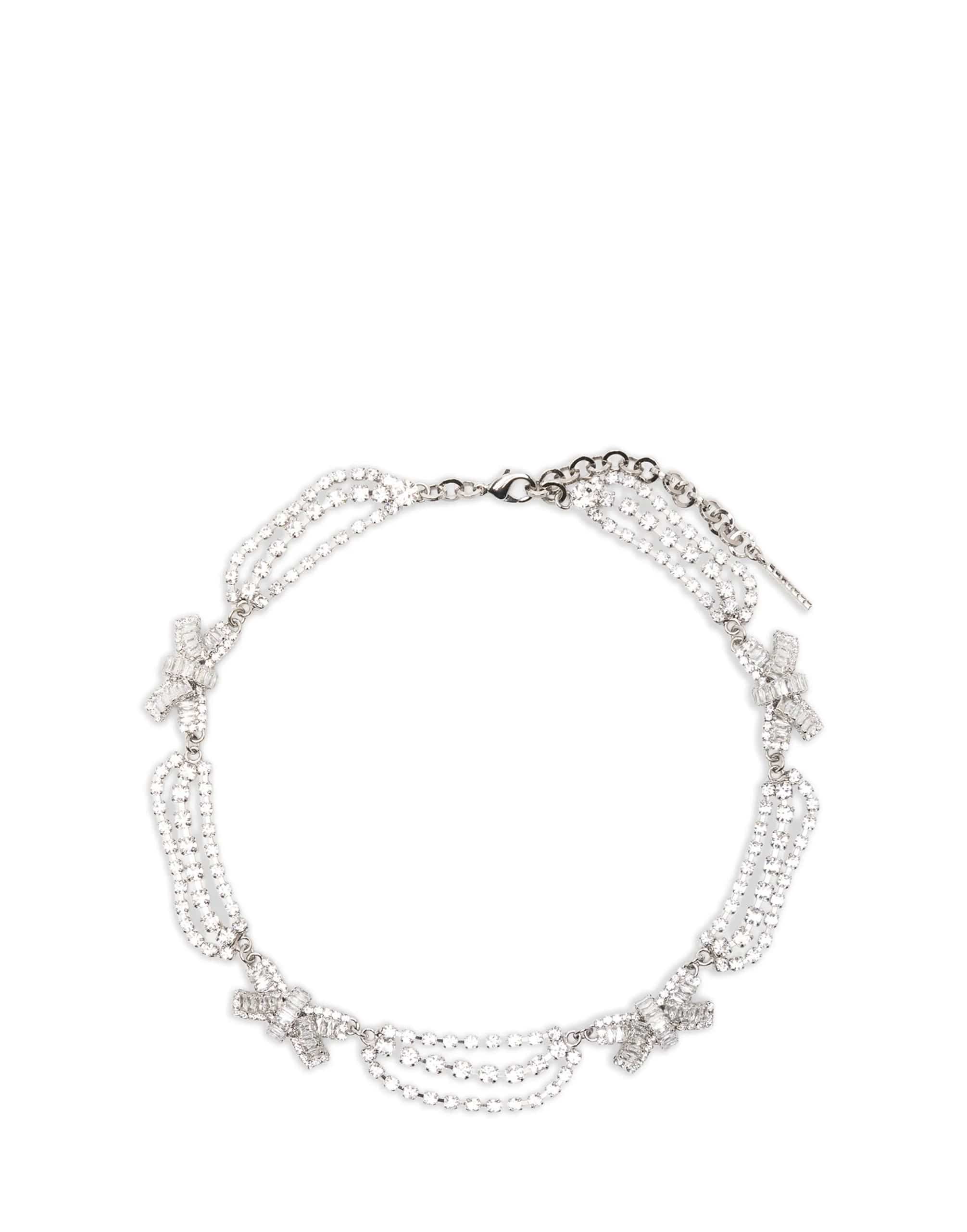 Alessandra Rich Alessandra Rich Bow Crystal Necklace