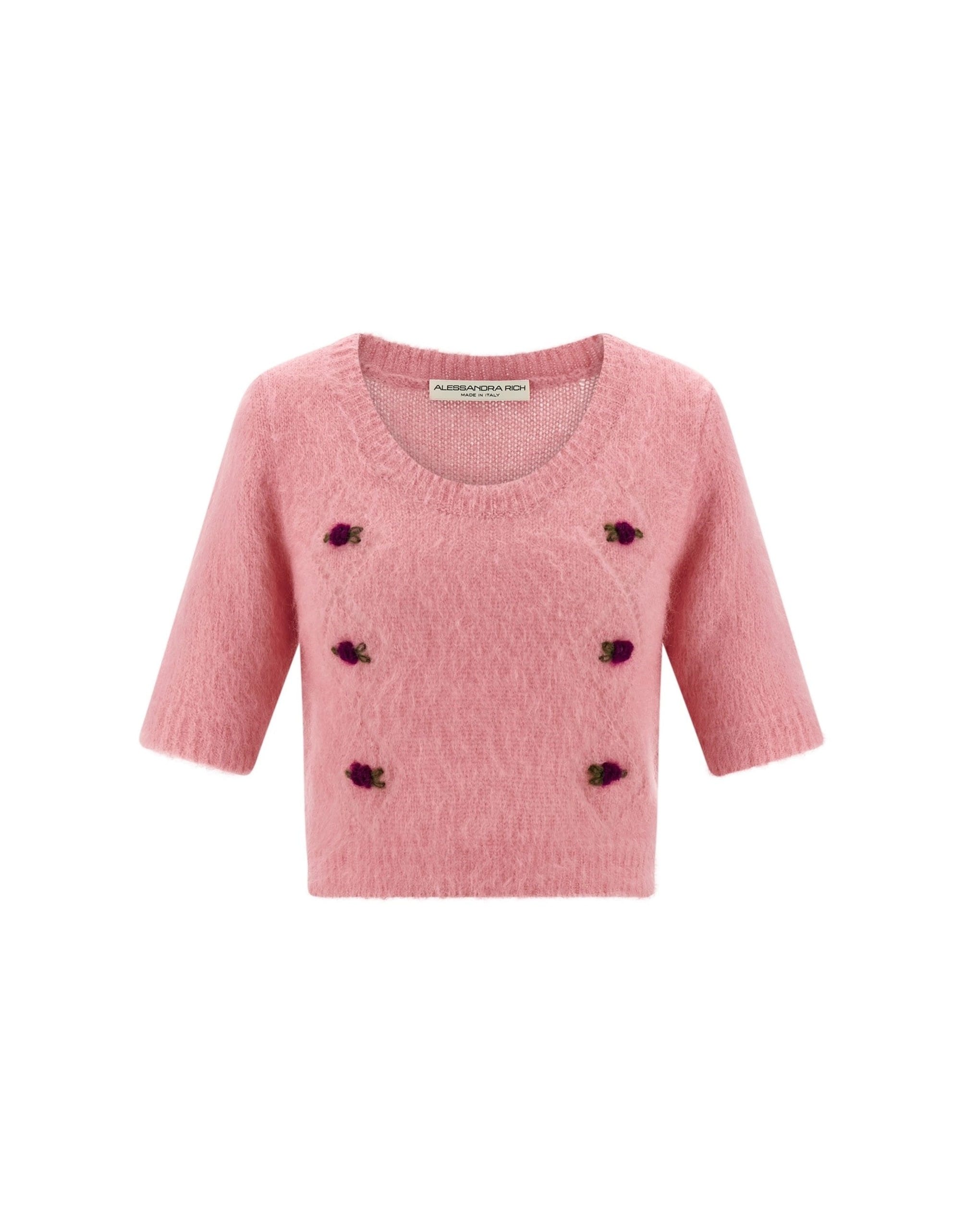 Alessandra Rich Alessandra Rich Carded Mohair Cardigan