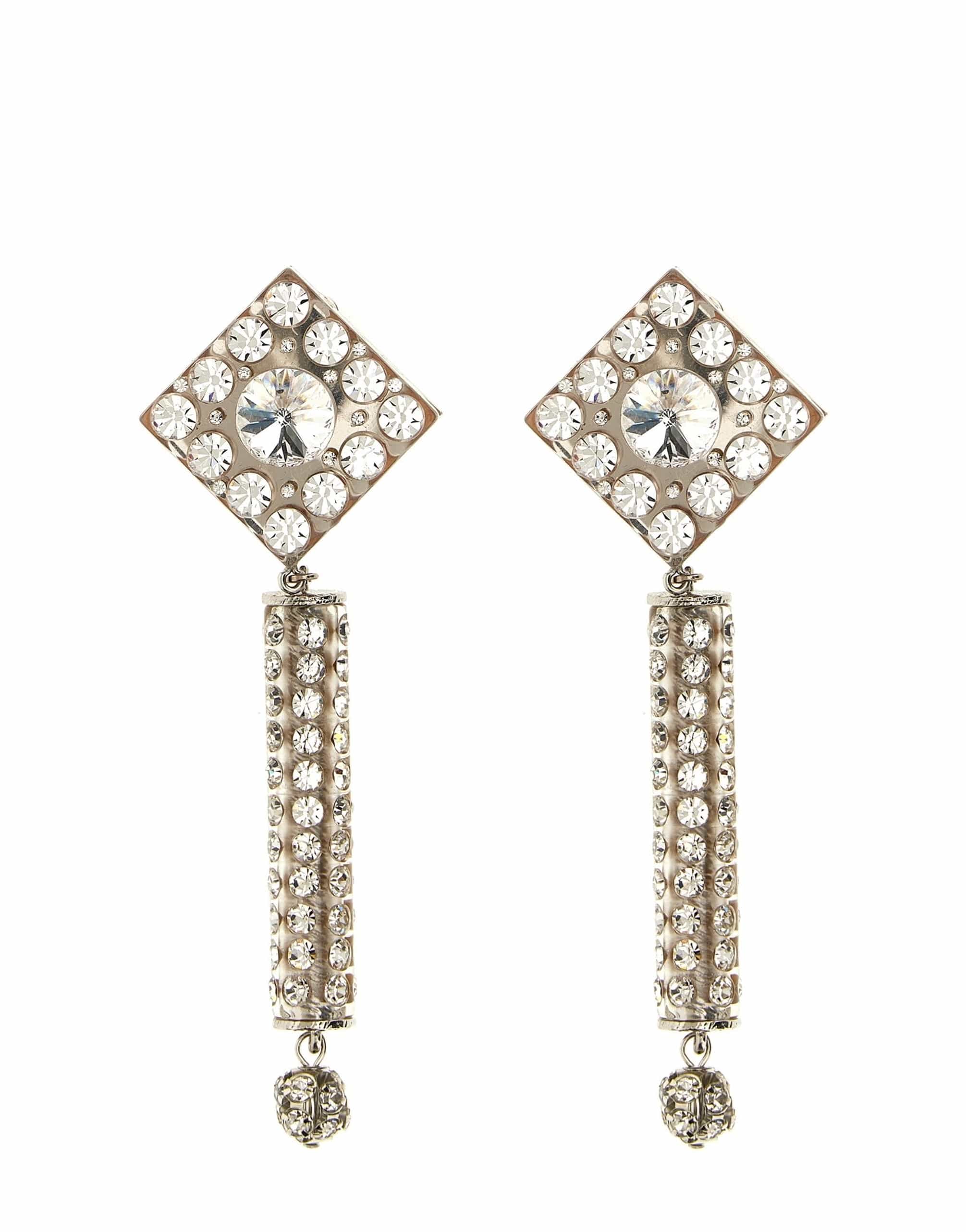 Alessandra Rich Alessandra Rich Crystal Clip Earrings