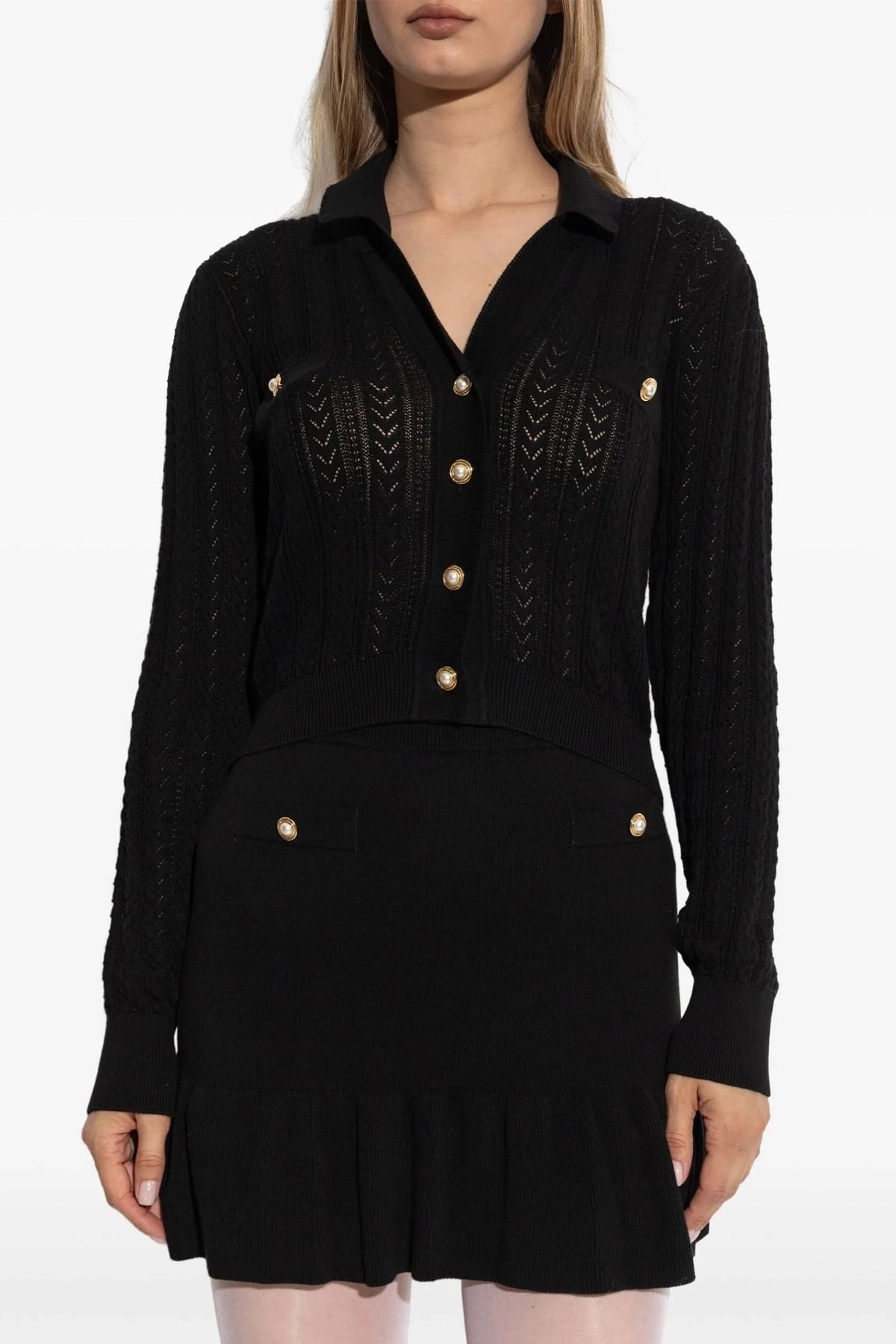 Alessandra Rich Gebreid Vest - alternate view