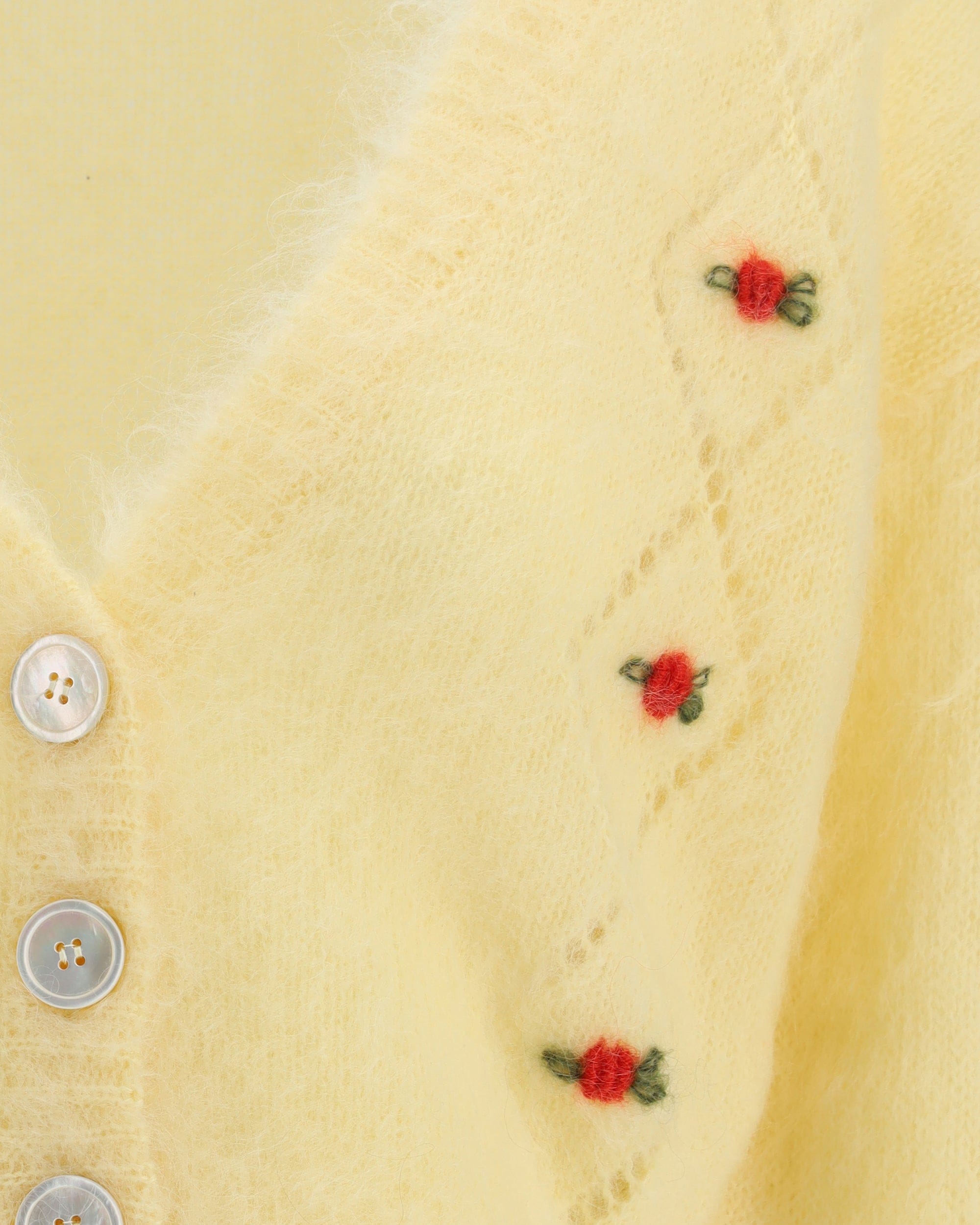 Alessandra Rich Mohair Cardigan With Embroidery