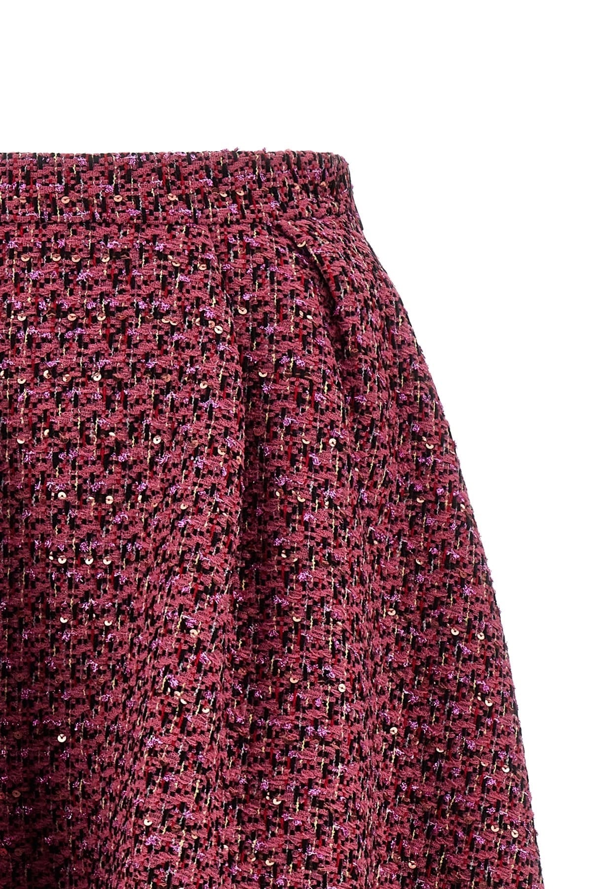 Alessandra Rich Alessandra Rich Pink Tweed Full Skirt