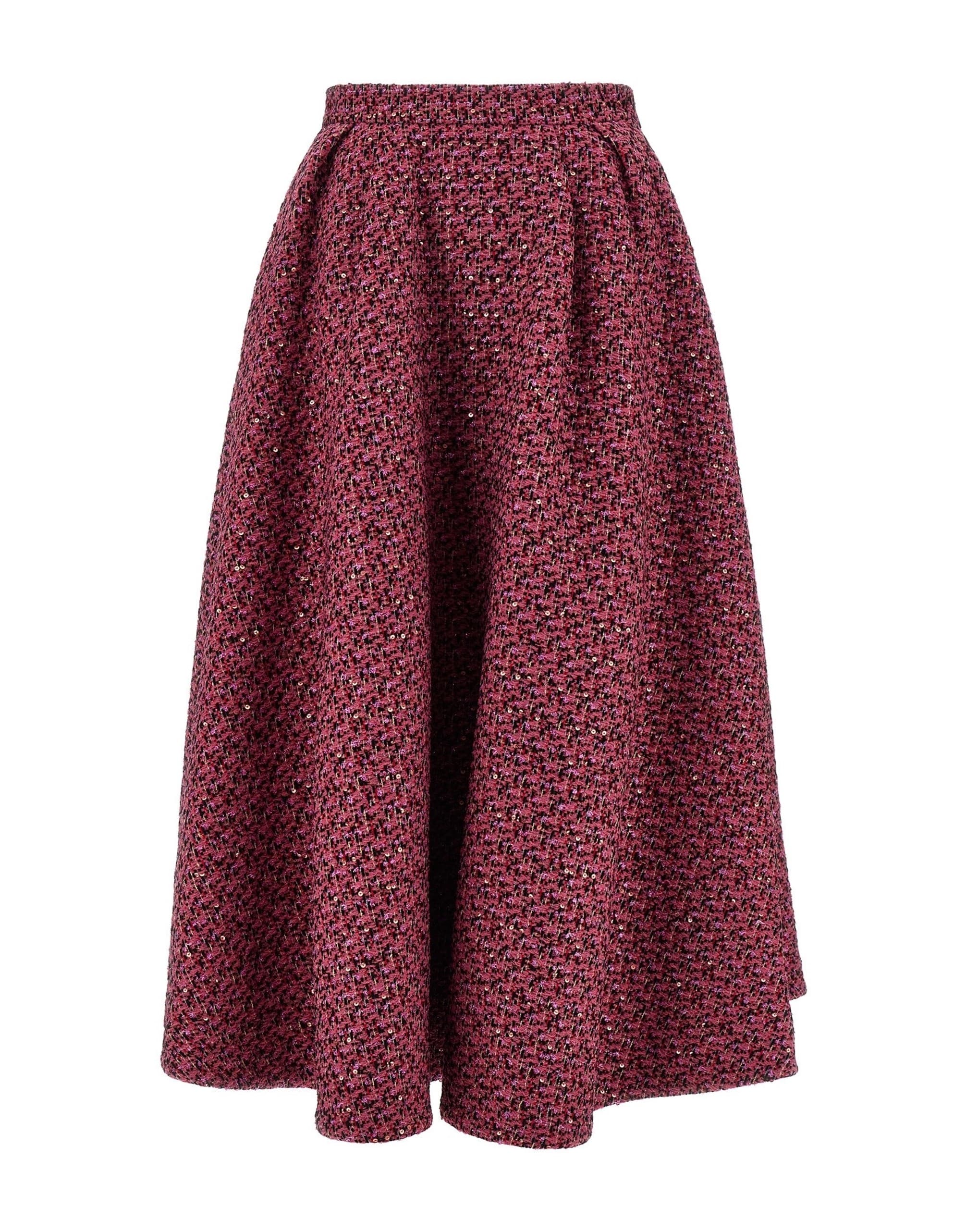 Alessandra Rich Alessandra Rich Pink Tweed Full Skirt