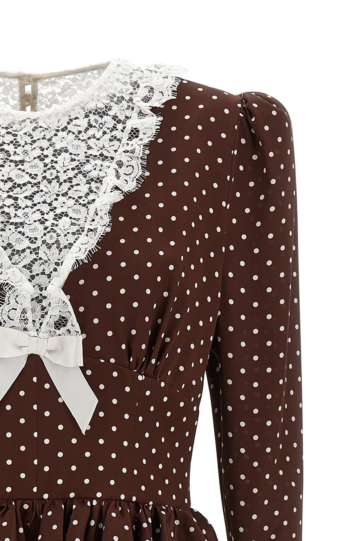 Alessandra Rich Alessandra Rich Polka Dot Midi Dress