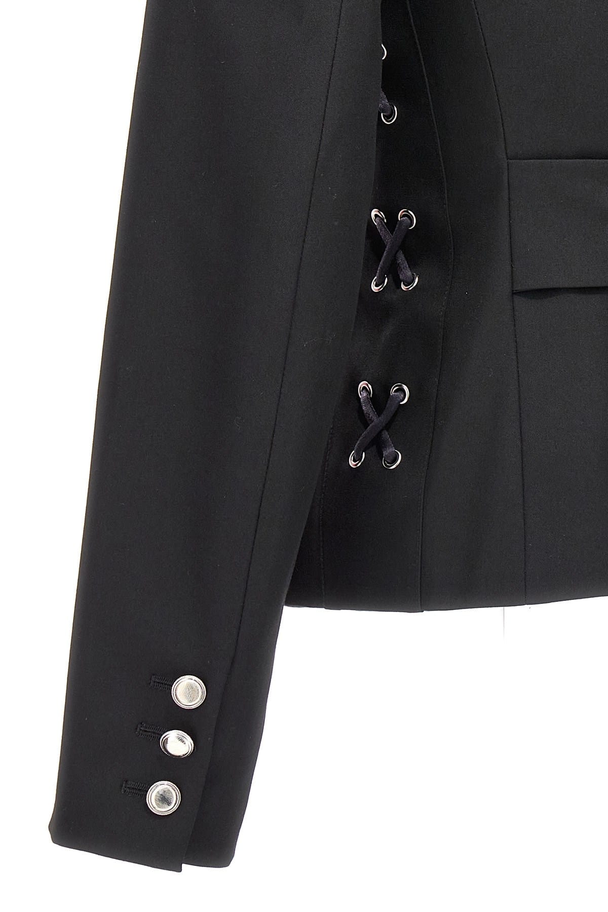 Alessandra Rich Alessandra Rich Single-Breast Lace-Up Blazer
