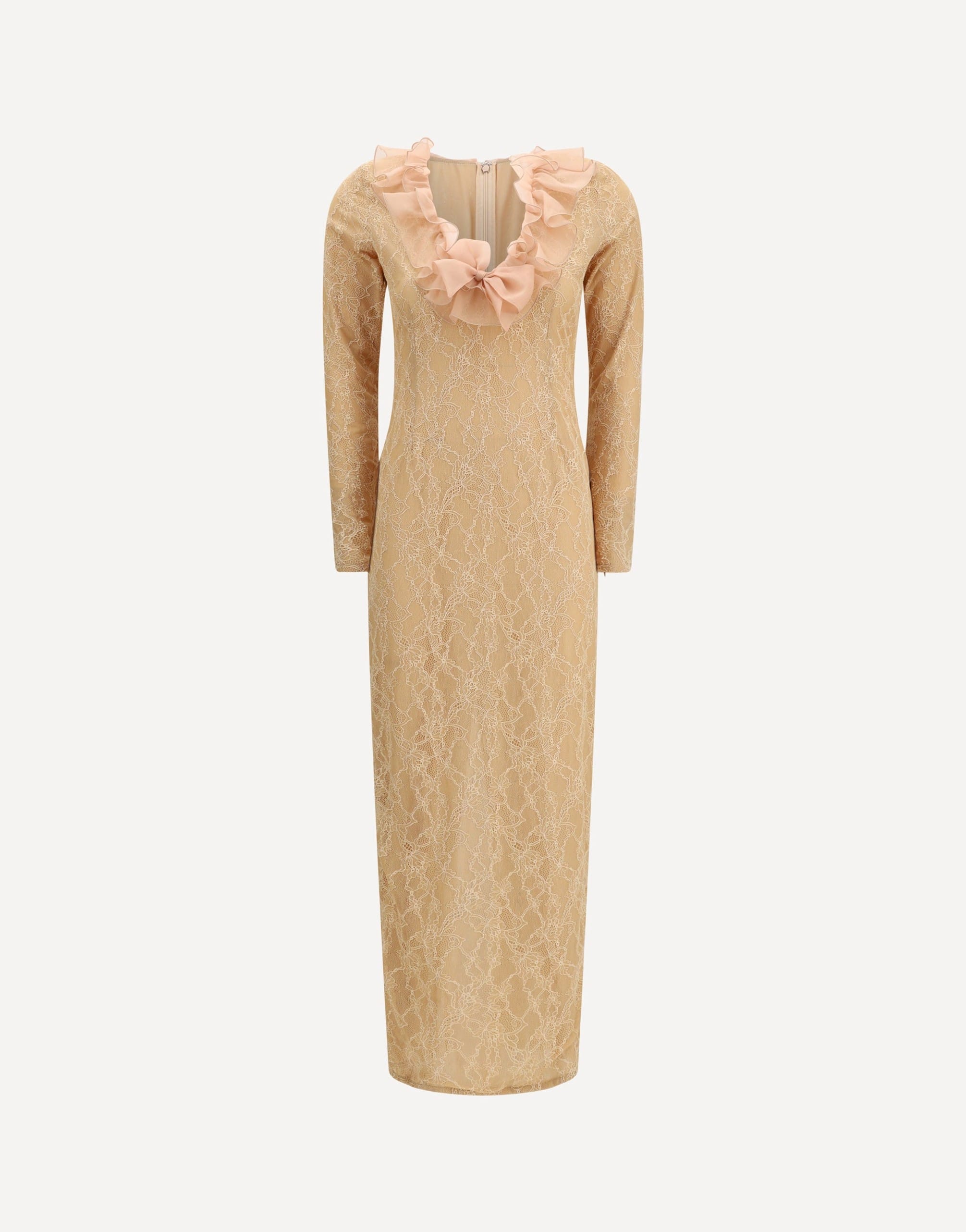 Alessandra Rich Stretch Lace Evening Sheath Dress