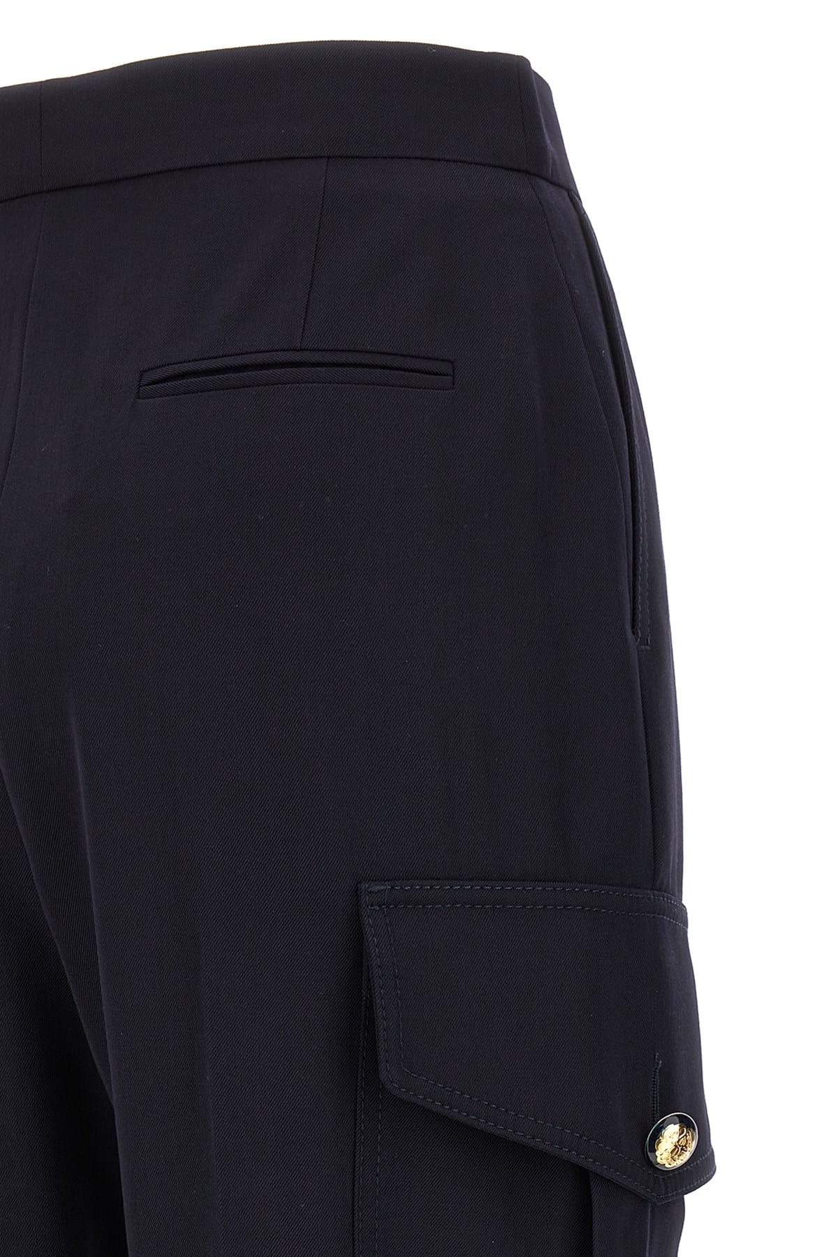Alexander McQueen Alexander McQueen Blue Wool Blend Cargo Pants