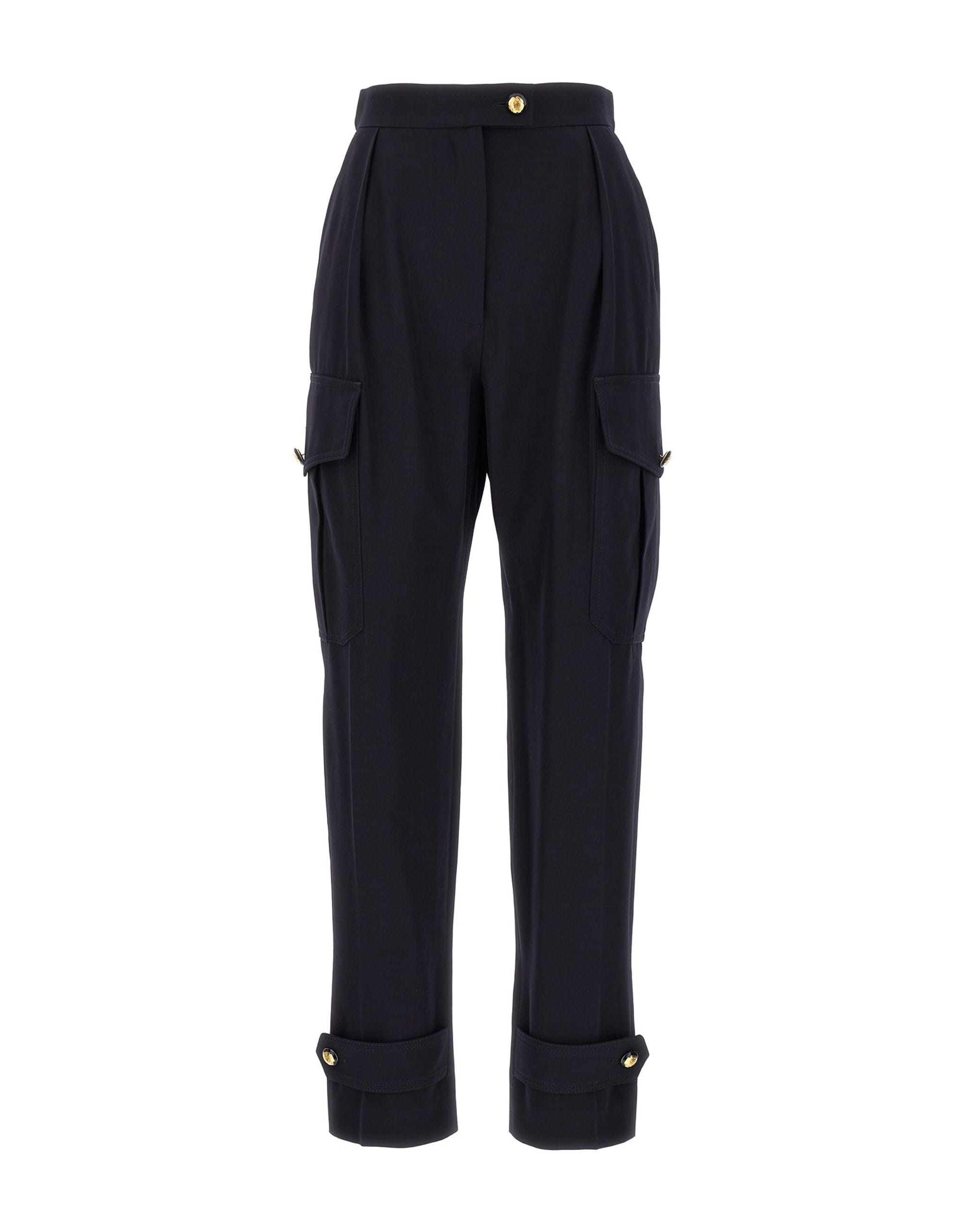 Alexander McQueen Alexander McQueen Blue Wool Blend Cargo Pants