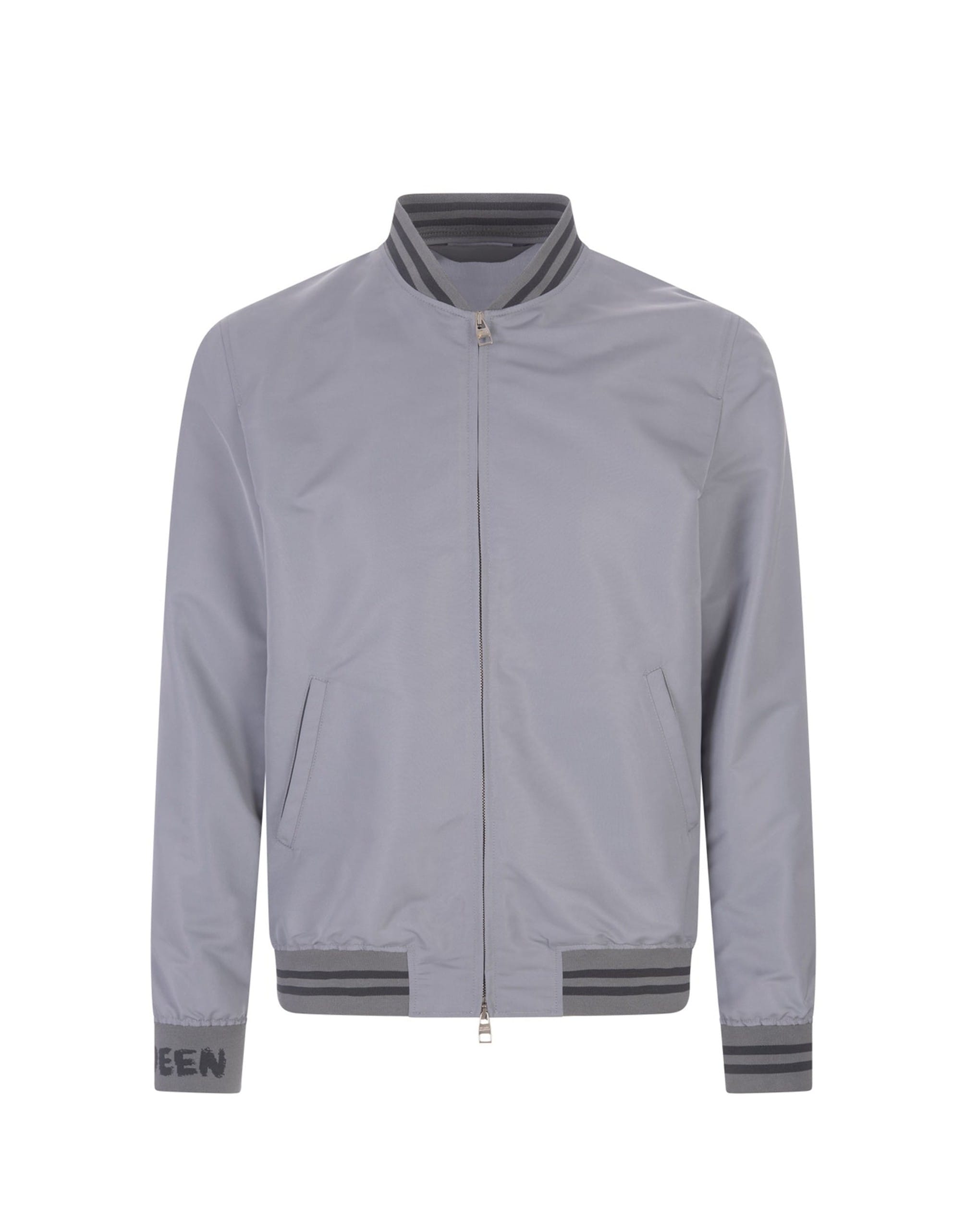 Alexander McQueen Bomber Jacket With Front Zip