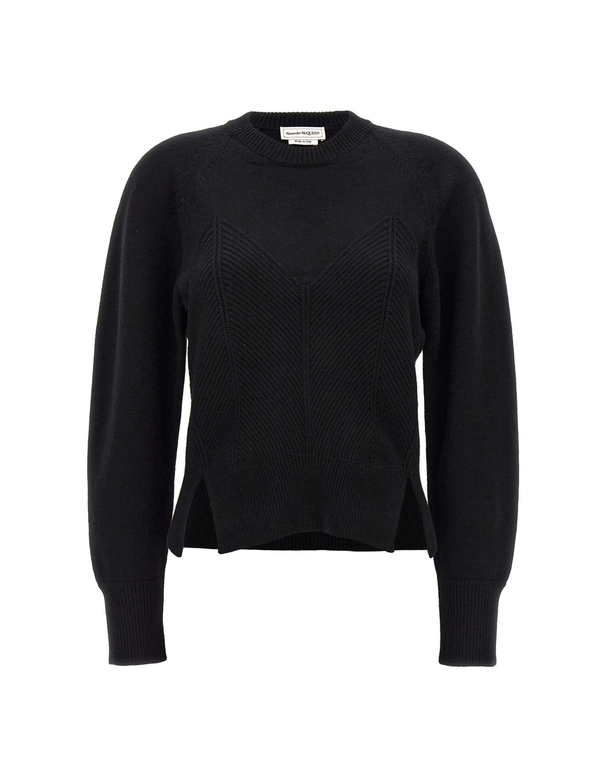 Alexander McQueen Alexander McQueen Chevron Corset Sweater