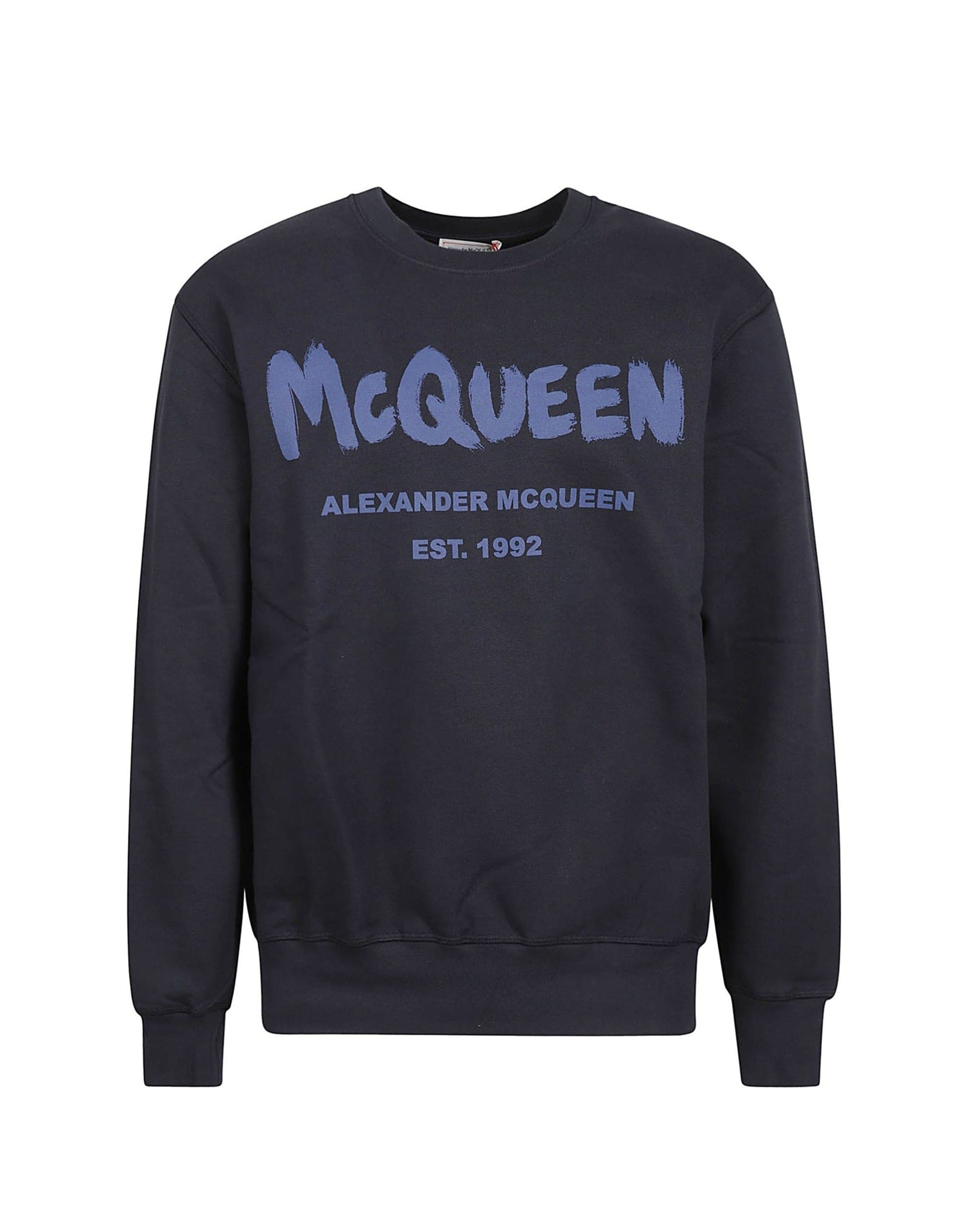 Alexander McQueen Cotton Logo Crewneck Sweatshirt