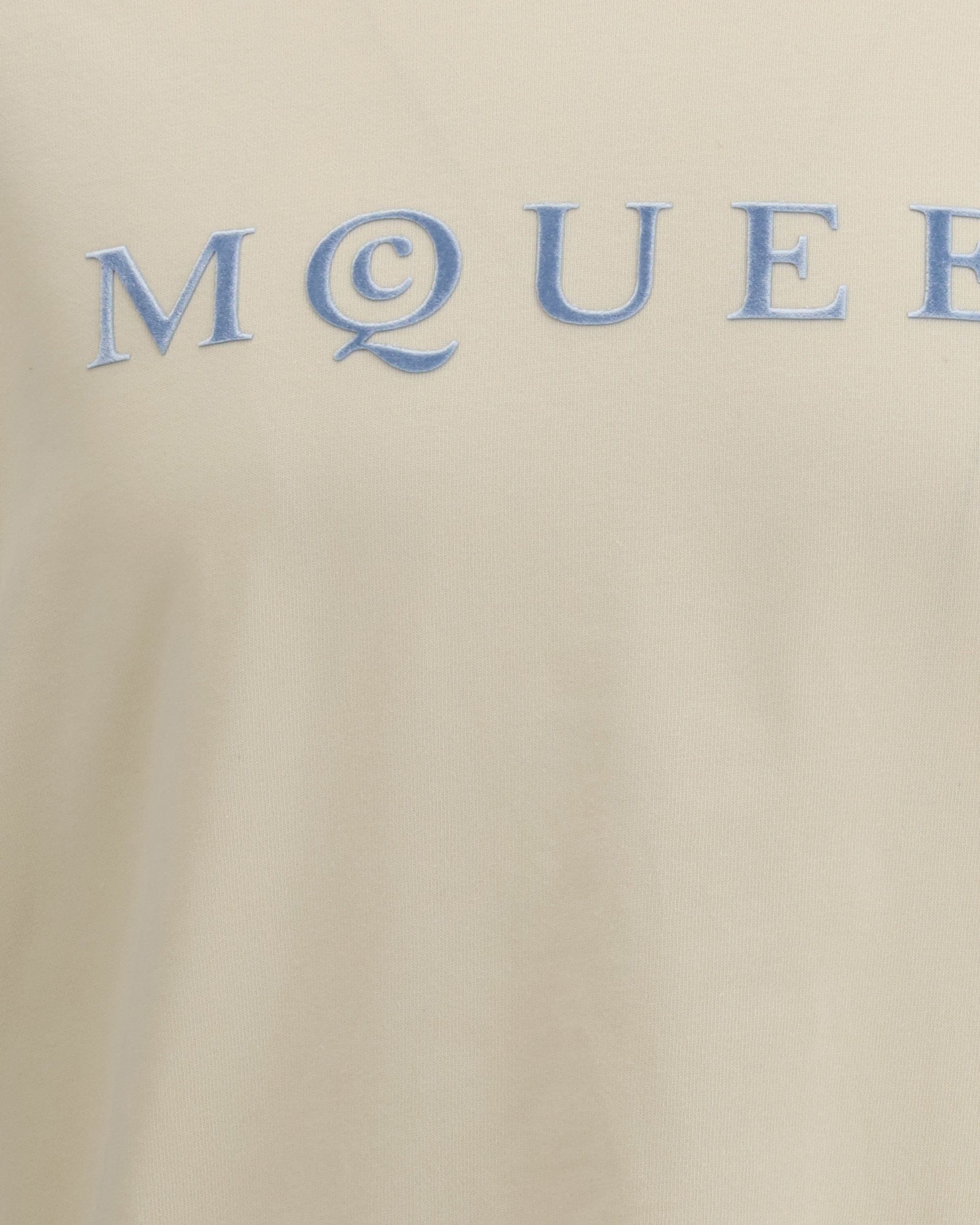 Alexander McQueen Cotton T‑shirt With Flocked Logo