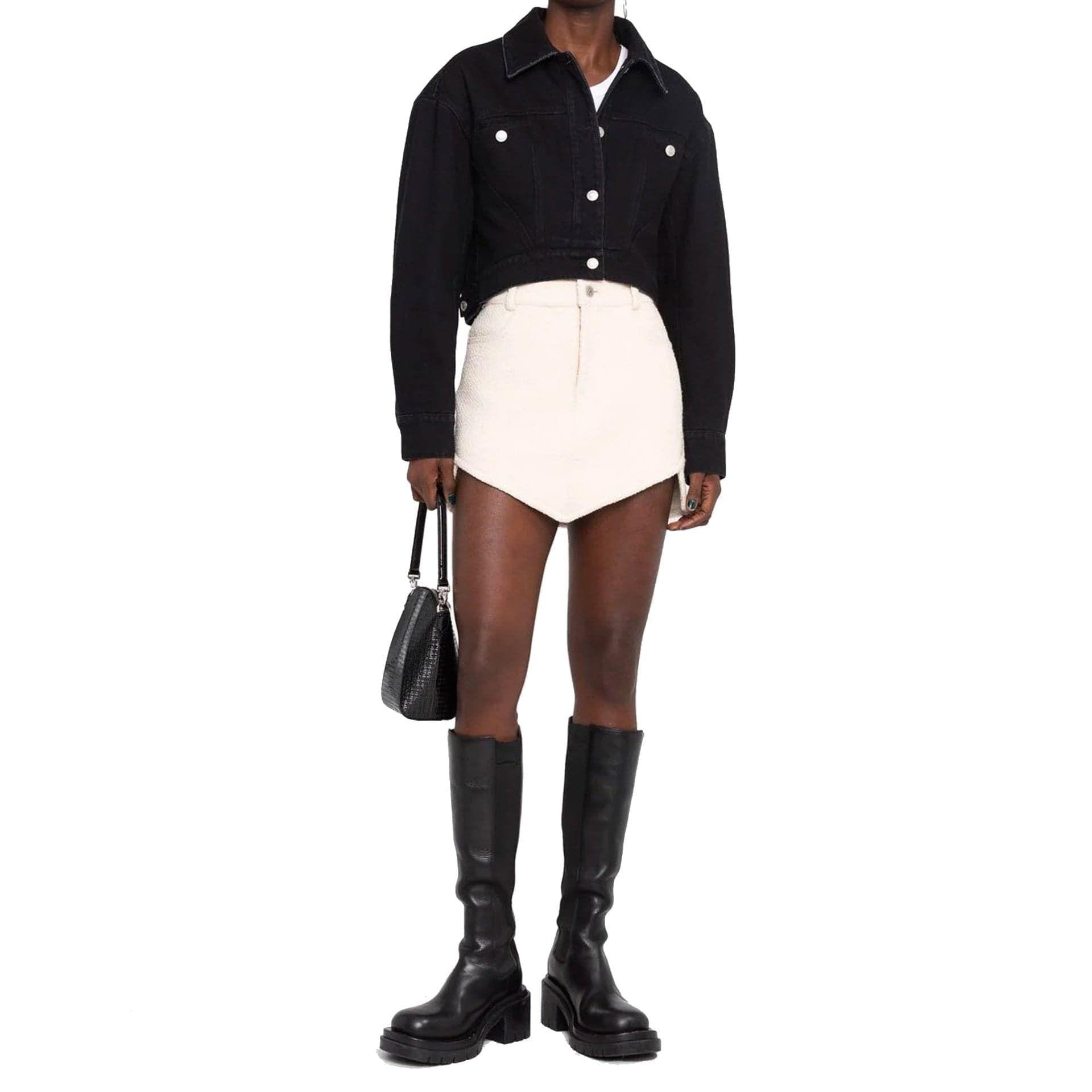 Alexander McQueen Cropped Denim Jacket