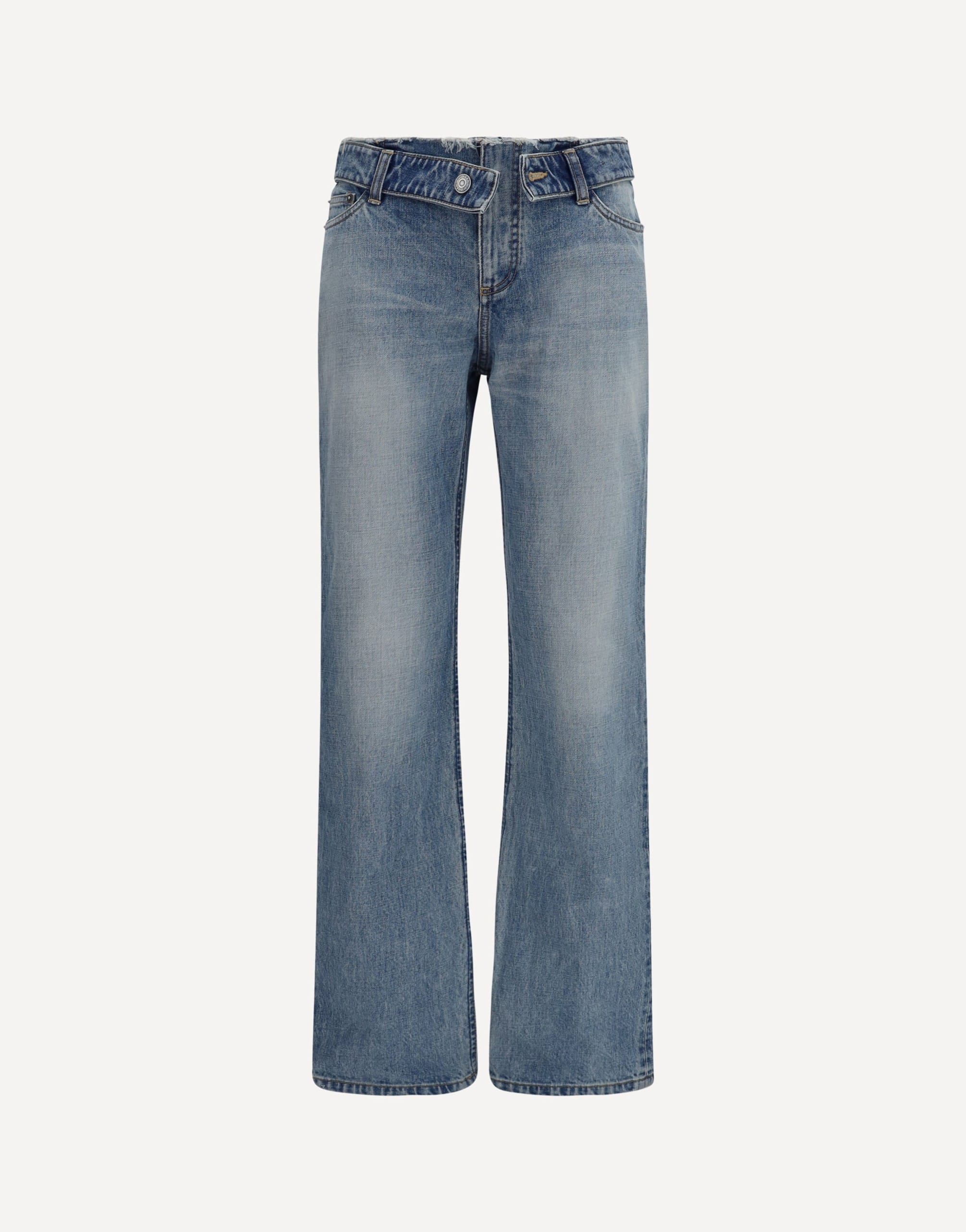Alexander McQueen Faded Pure Cotton Jeans
