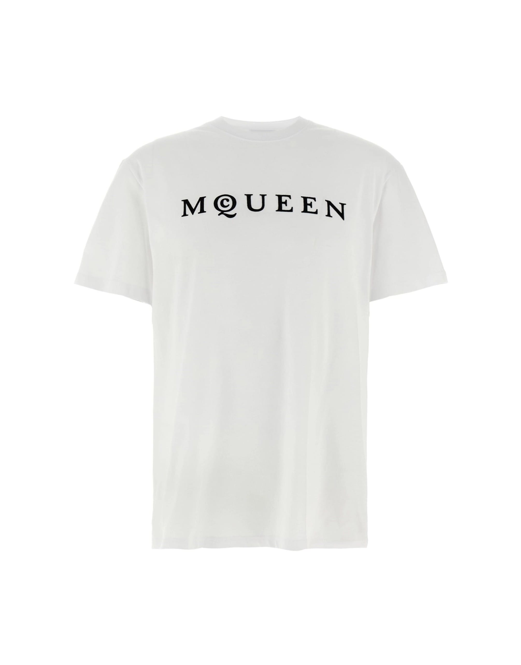 Alexander McQueen Alexander McQueen Flocked Logo T-Shirt