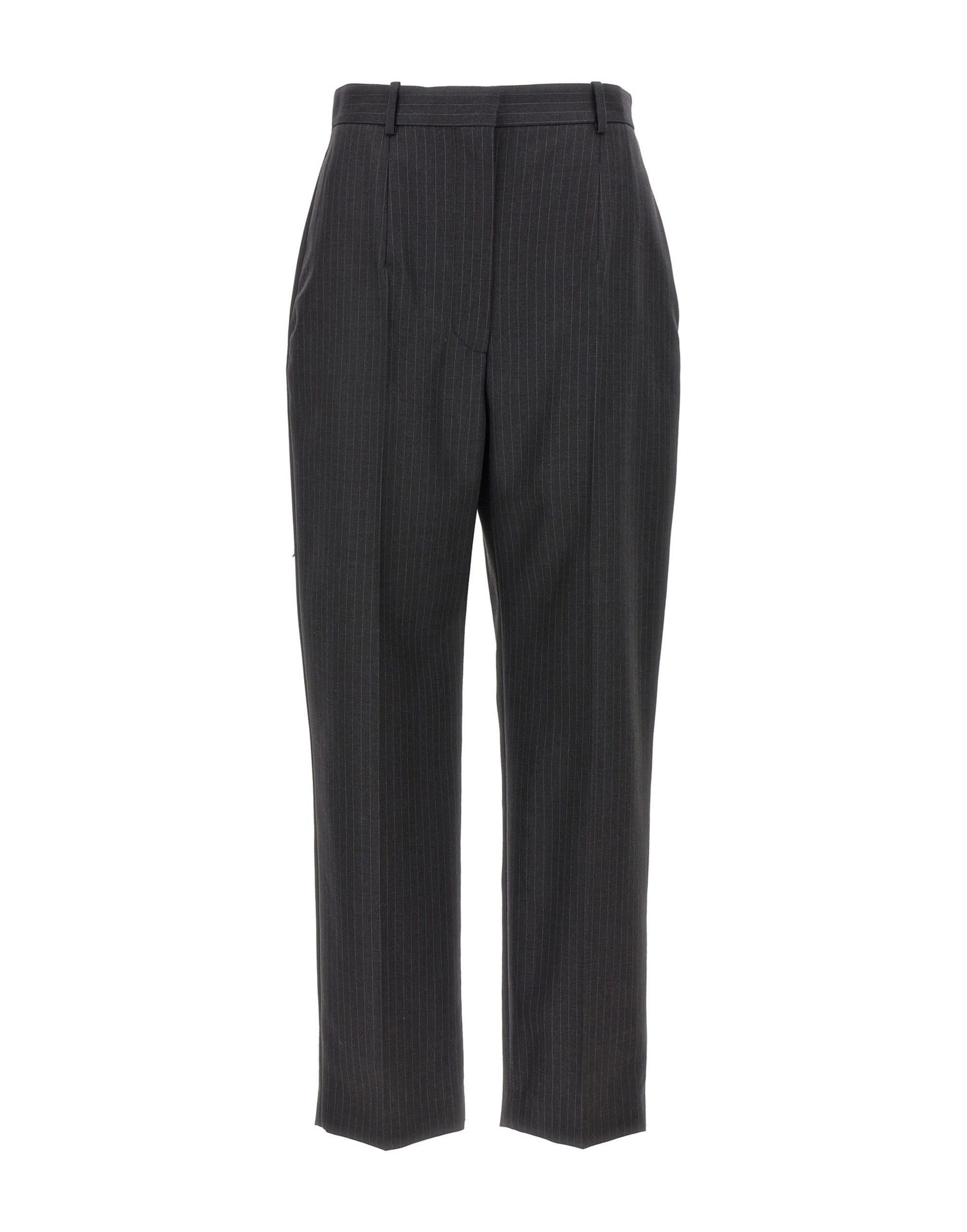 Alexander McQueen Alexander McQueen Gray Pinstripe Wool Pants
