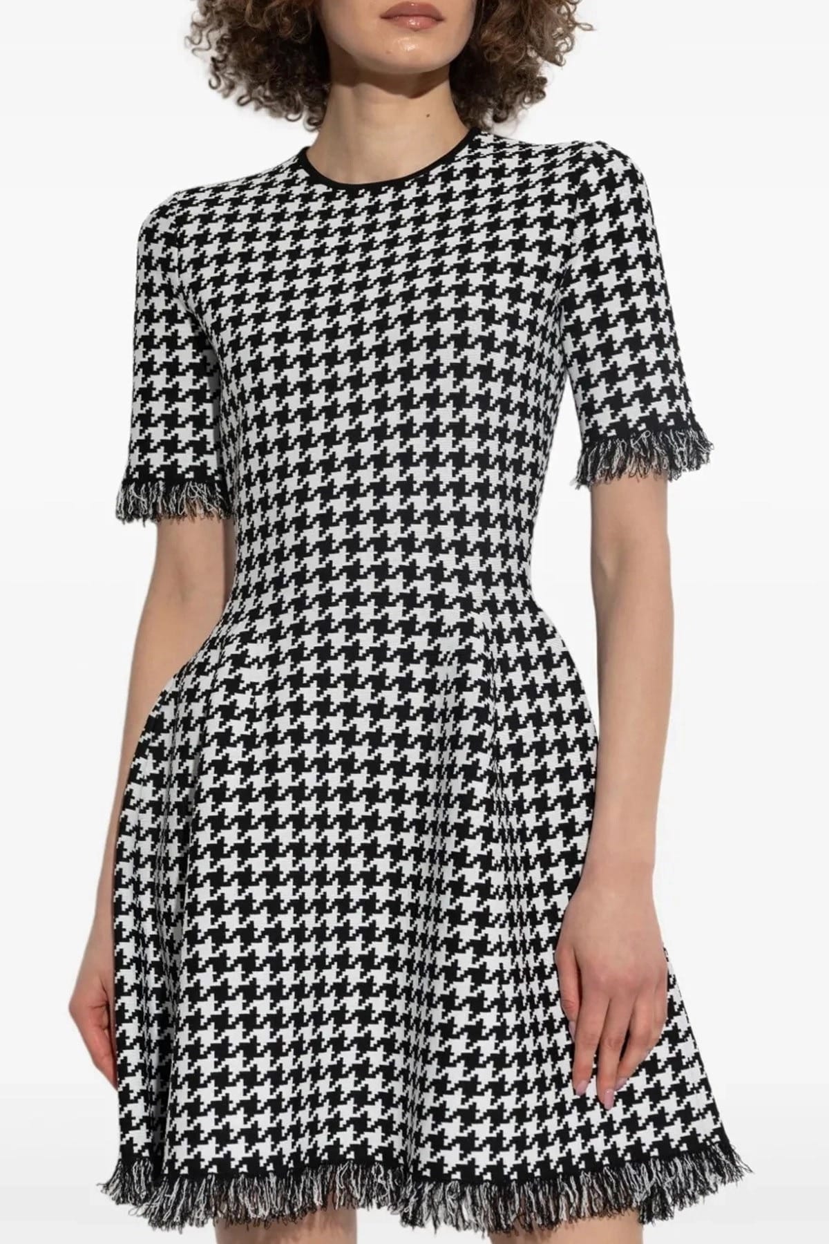 Alexander McQueen Alexander McQueen Houndstooth Mini Dress