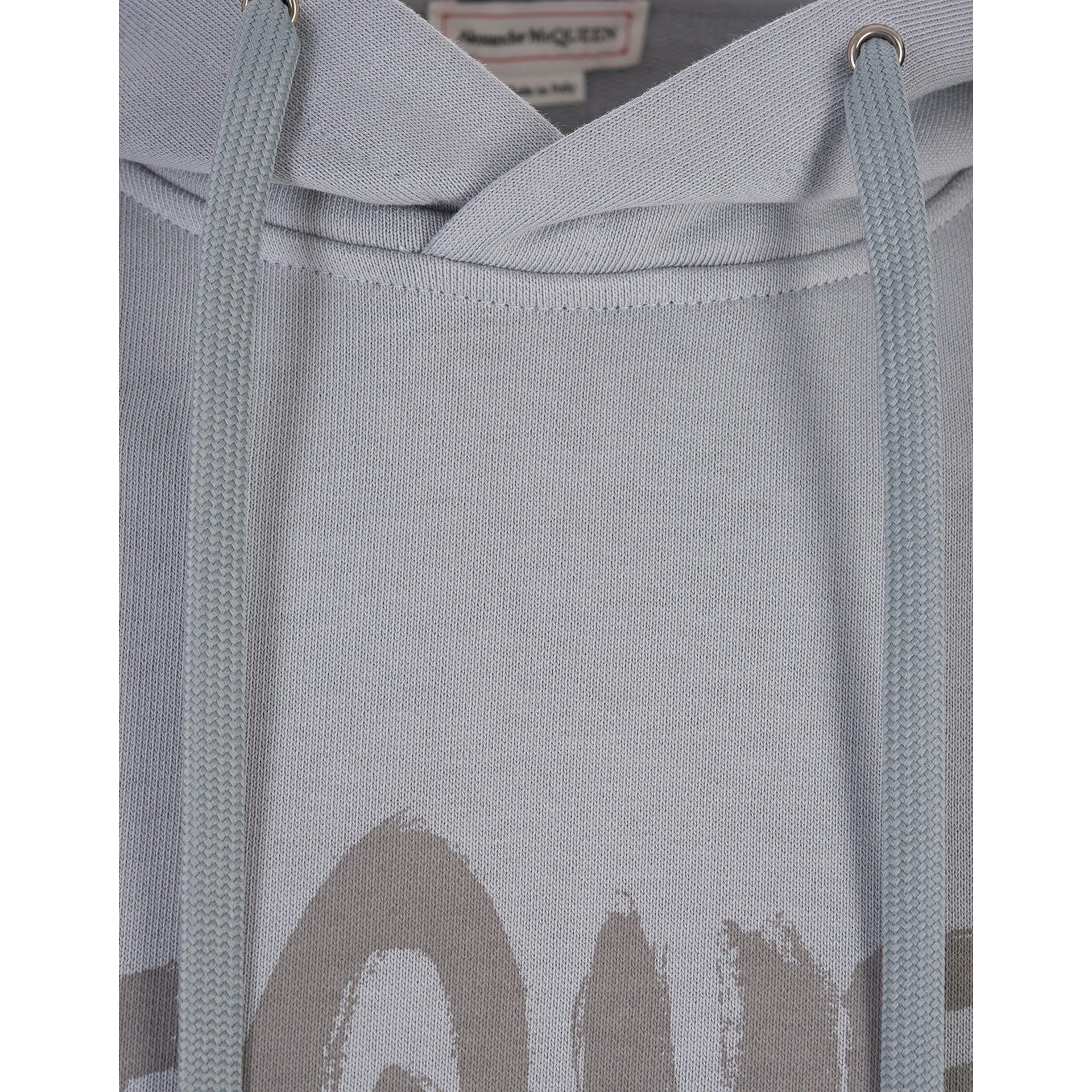 Alexander McQueen Logo Cotton Drawstring Hoodie Sweatshirt