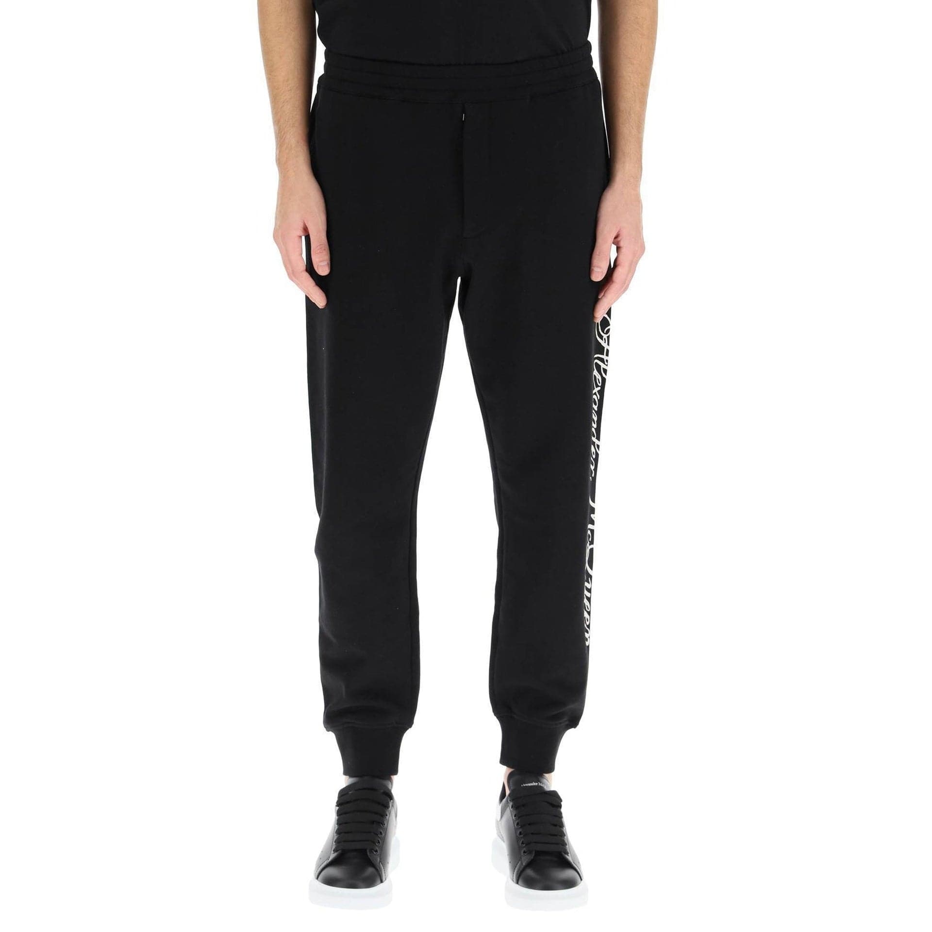Alexander McQueen Logo Cotton Joggers With Drawstring - alternate view