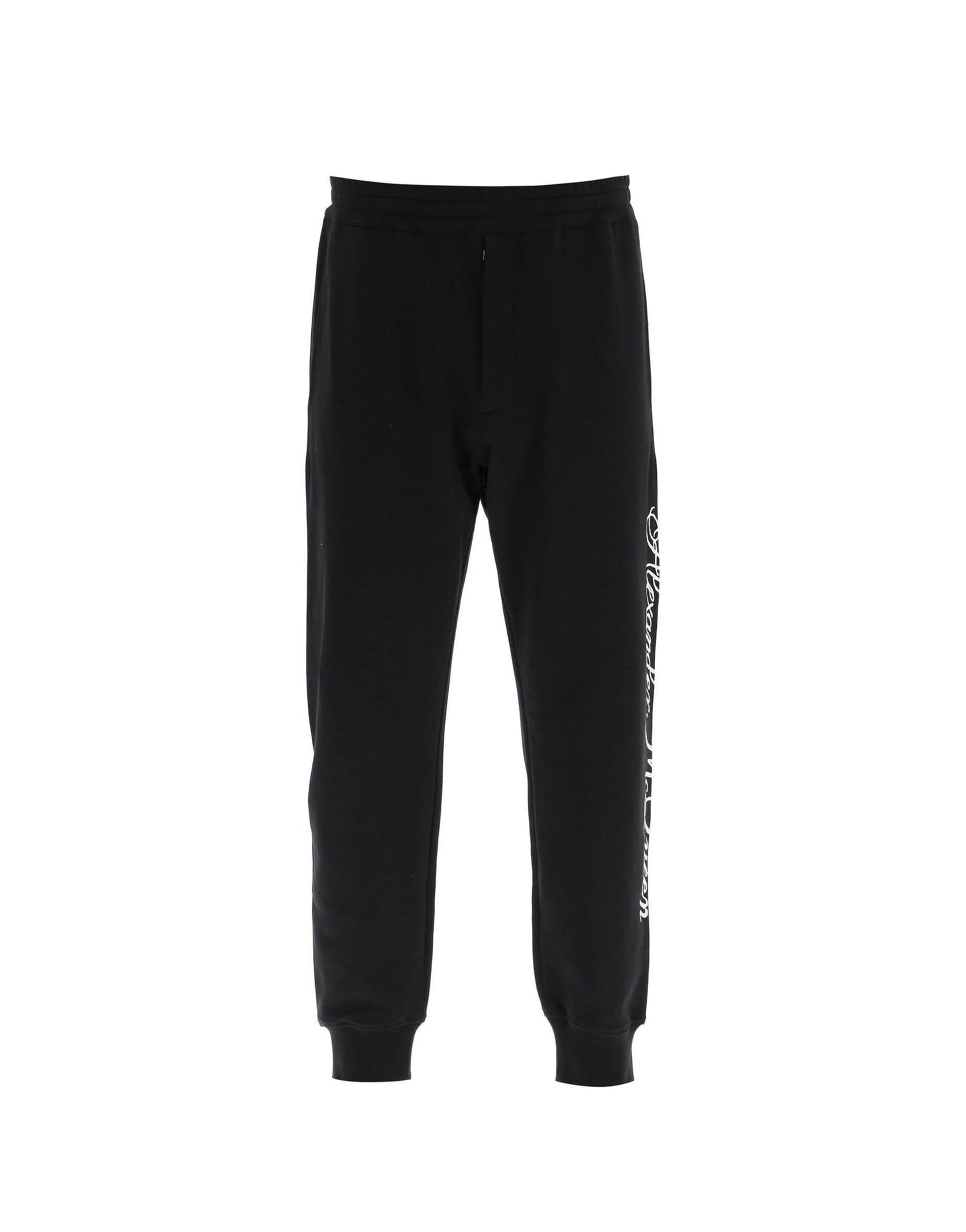 Alexander McQueen Logo Cotton Joggers With Drawstring