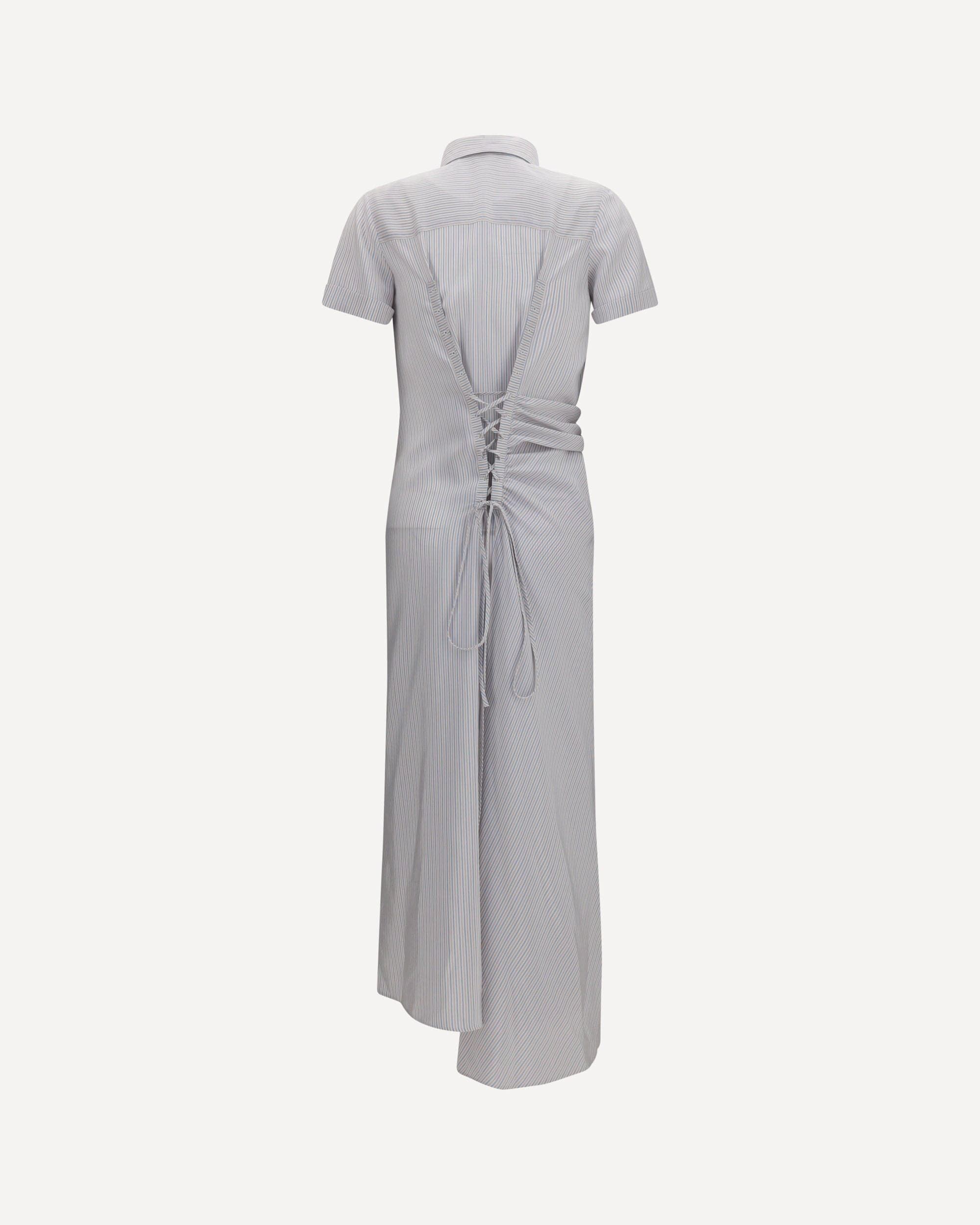 Alexander McQueen Long Shirt Dress With Corset Lacing - alternate view