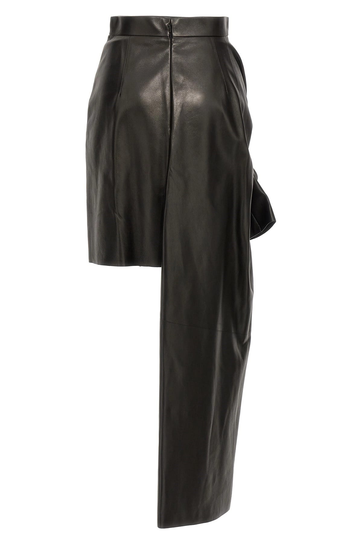 Alexander McQueen Alexander McQueen Maxi Bow Leather Skirt