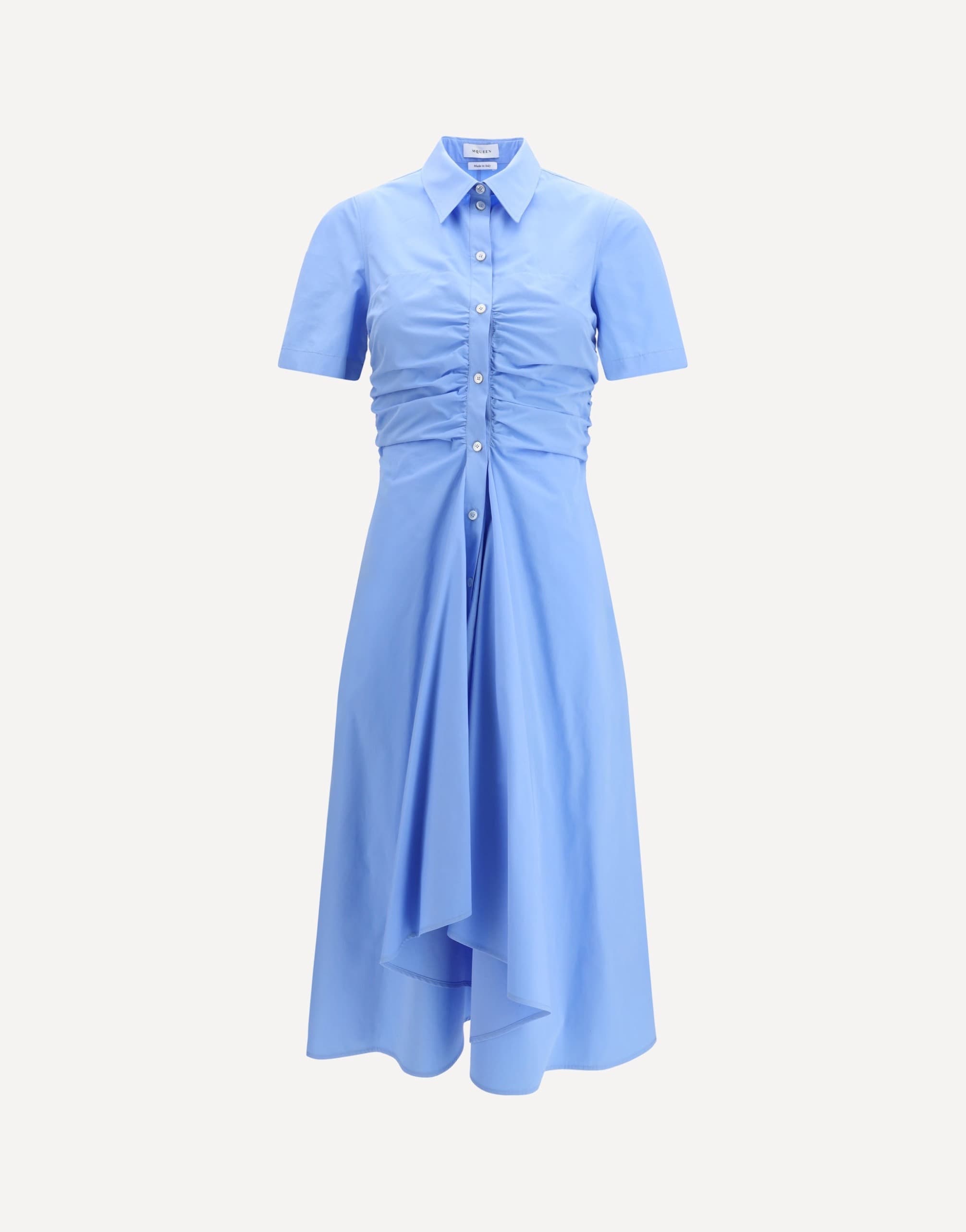 Alexander McQueen Midi Shirt Dress In Cotton